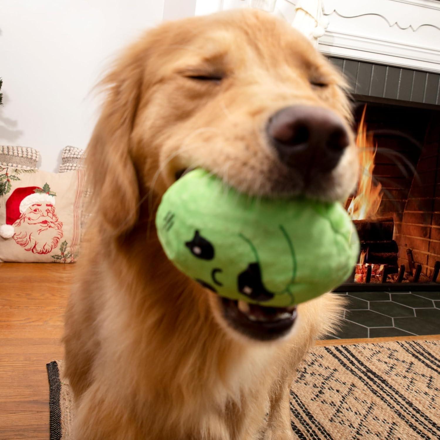 imageBarkbox 2 in 1 Interactive Plush Dog Toy  Rip and Reveal Toy for Dogs and Puppies  Stimulating Squeaky Pet Toys  Prickly Pete SmallChristmas Consuela