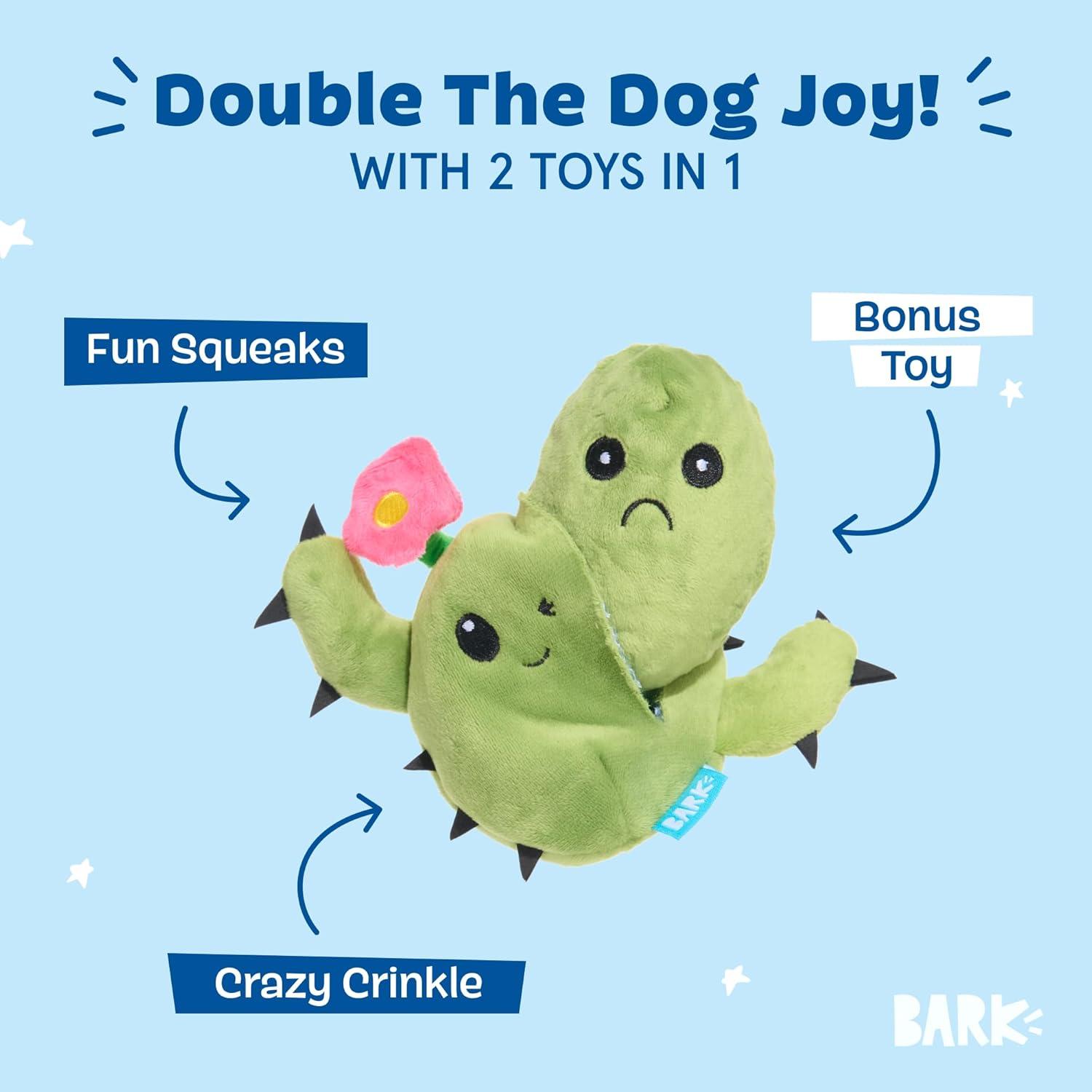 imageBarkbox 2 in 1 Interactive Plush Dog Toy  Rip and Reveal Toy for Dogs and Puppies  Stimulating Squeaky Pet Toys  Prickly Pete SmallConsuela  Small