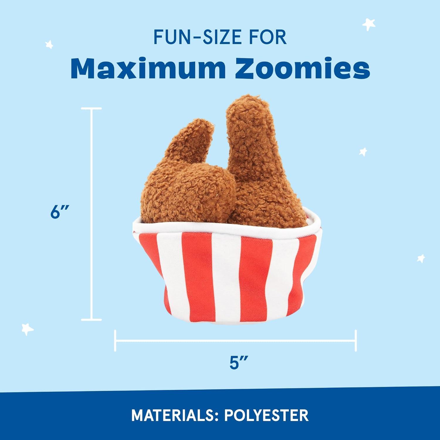 imageBarkbox 2 in 1 Interactive Plush Dog Toy  Rip and Reveal Toy for Dogs and Puppies  Stimulating Squeaky Pet Toys  Sub Zero Camping Hero SmallBucket oFried Licken