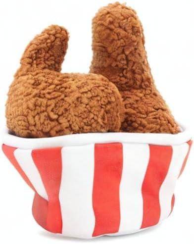 imageBarkbox 2 in 1 Interactive Plush Dog Toy  Rip and Reveal Toy for Dogs and Puppies  Stimulating Squeaky Pet Toys  Sub Zero Camping Hero SmallBucket oFried Licken