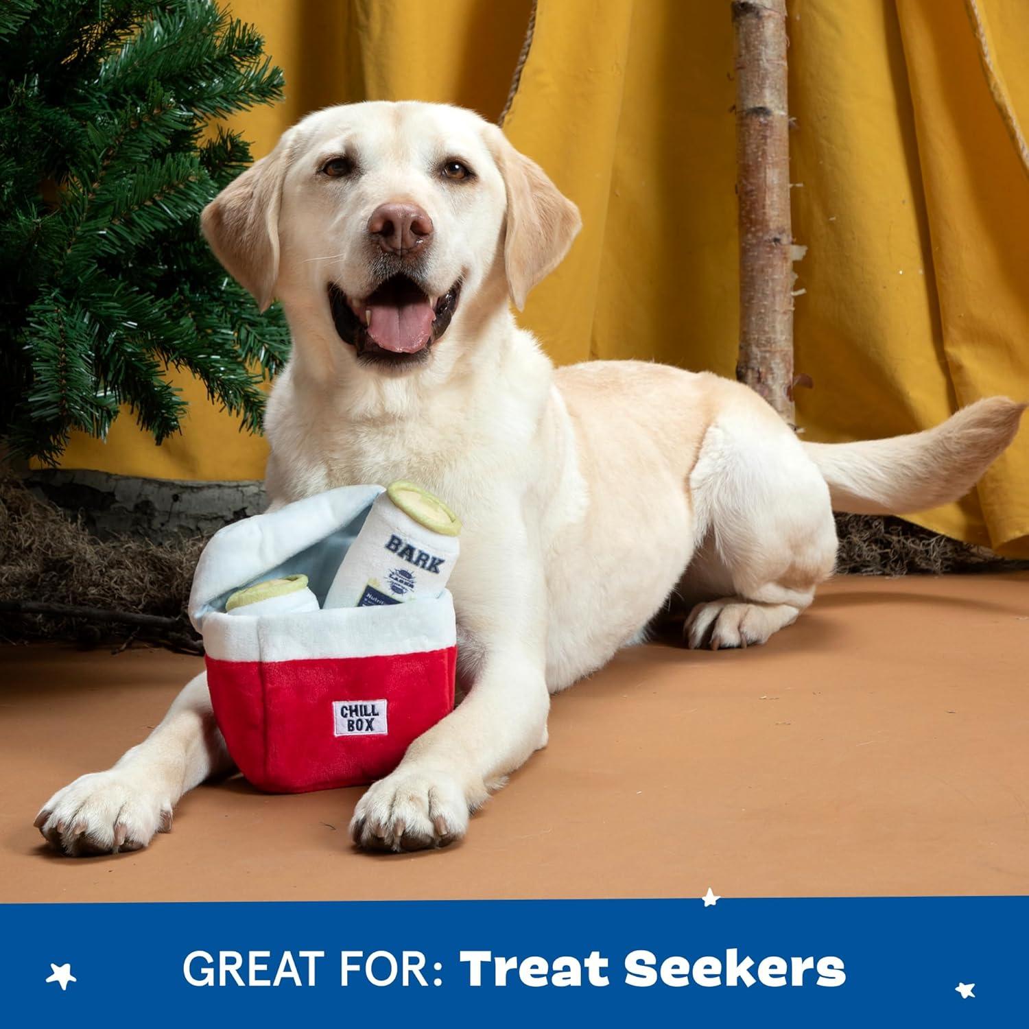 imageBarkbox 2 in 1 Interactive Plush Dog Toy  Rip and Reveal Toy for Dogs and Puppies  Stimulating Squeaky Pet Toys  Sub Zero Camping Hero SmallSub Zero Camping Hero