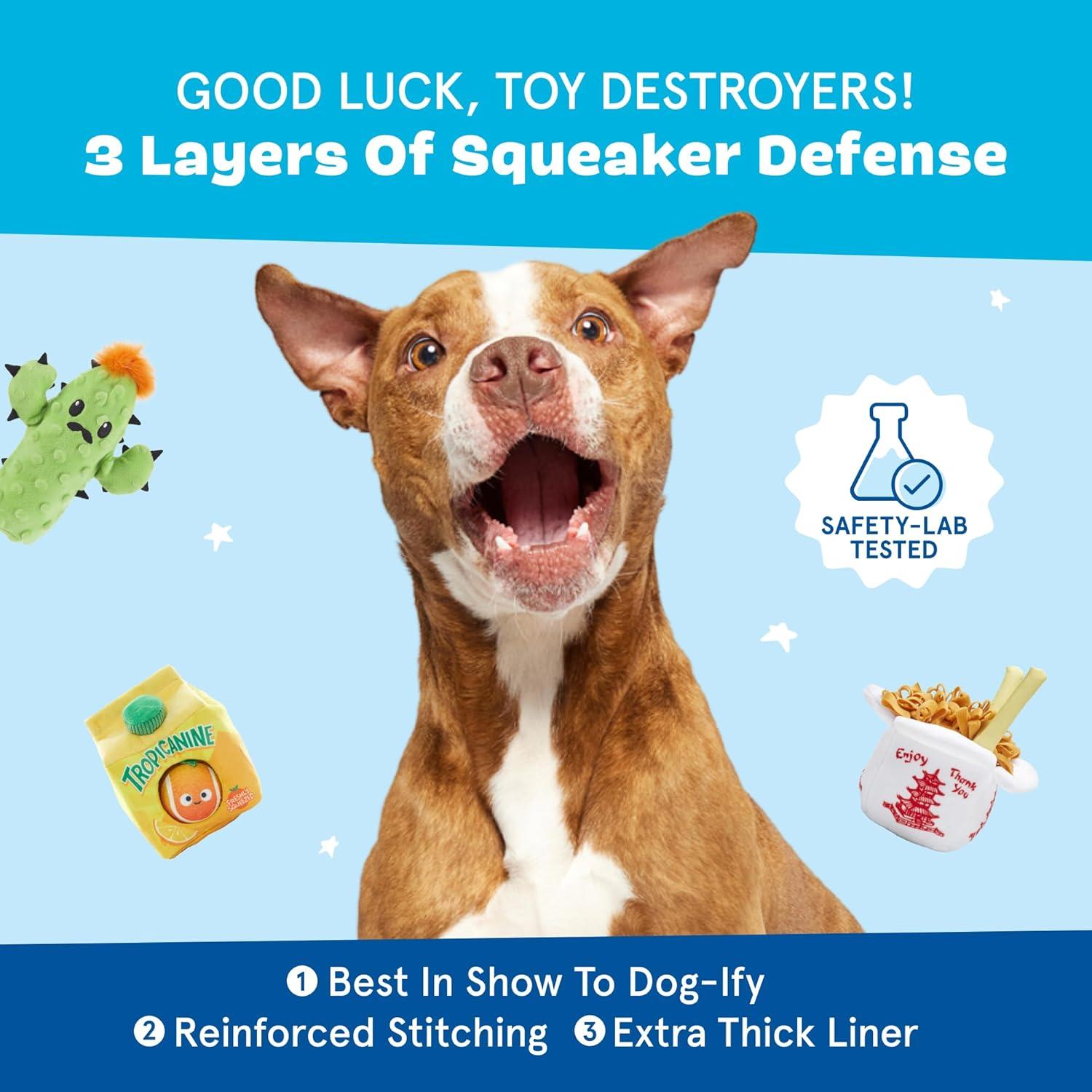 imageBarkbox 2 in 1 Interactive Plush Dog Toy  Rip and Reveal Toy for Dogs and Puppies  Stimulating Squeaky Pet Toys  Sub Zero Camping Hero SmallSub Zero Camping Hero