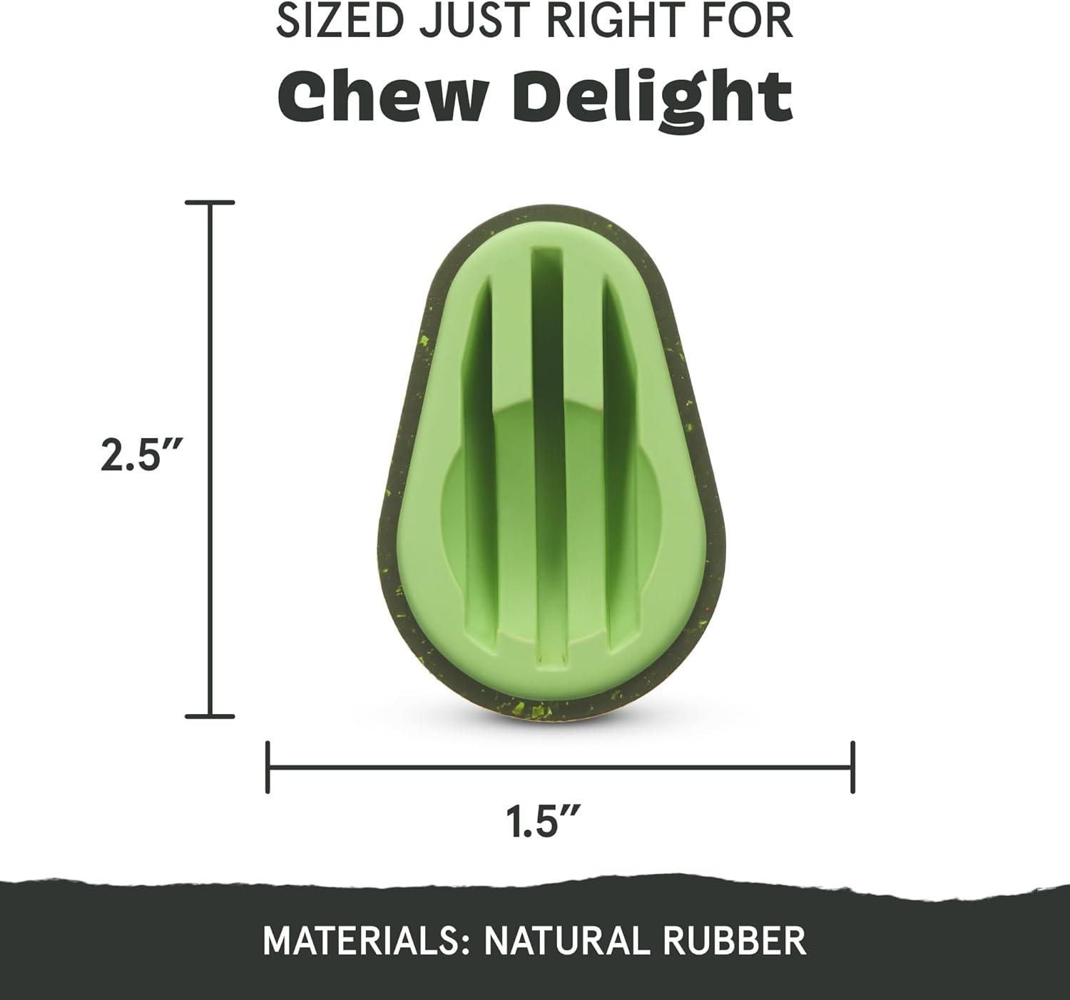 imageBarkbox Avocadoggo Dog Toy  Natural Rubber Wobble Shape Perfect for Peanut Butter amp Dishwasher Safe  Dog Toy for Aggressive ChewersAvocadoggo