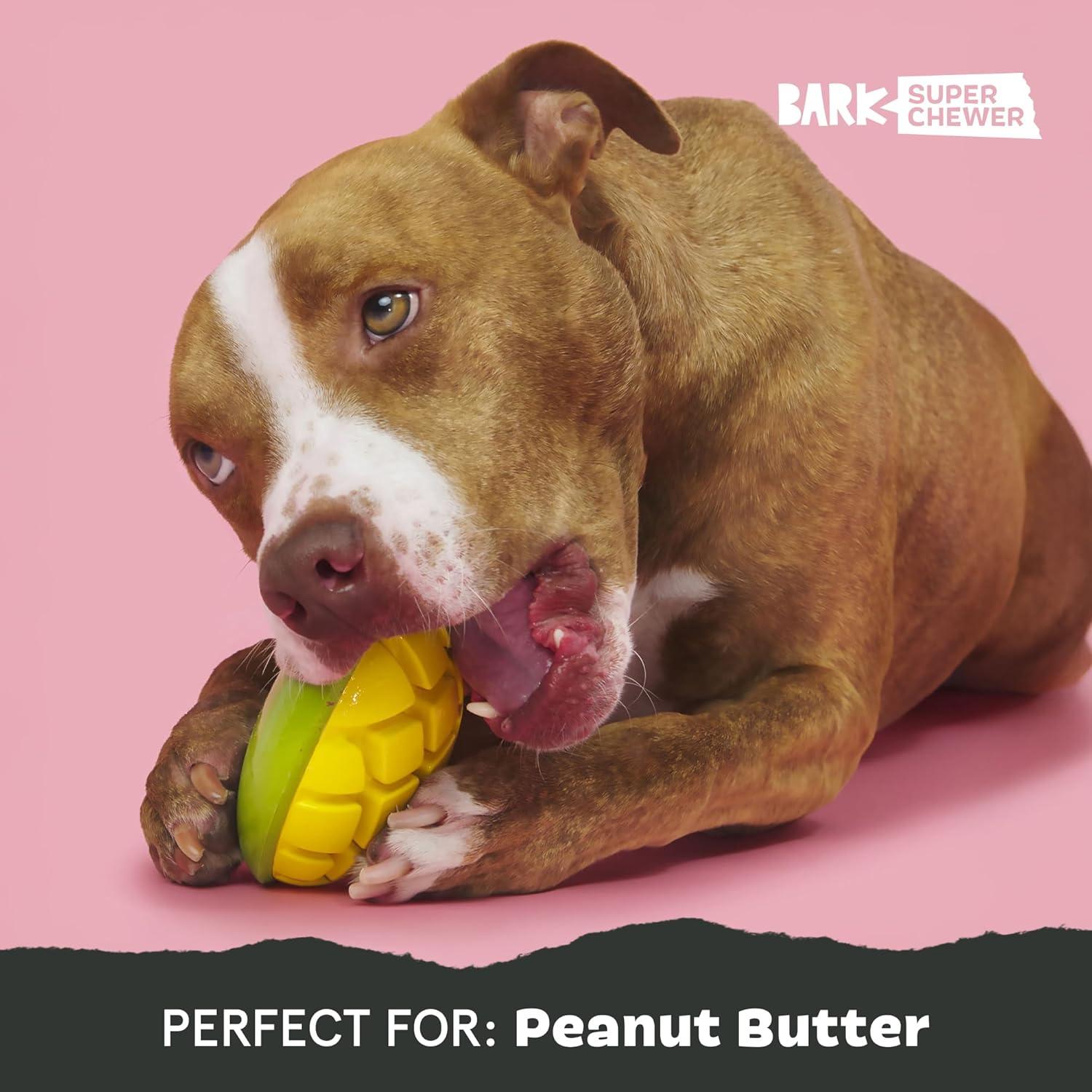 imageBarkbox Avocadoggo Dog Toy  Natural Rubber Wobble Shape Perfect for Peanut Butter amp Dishwasher Safe  Dog Toy for Aggressive ChewersGo Mango