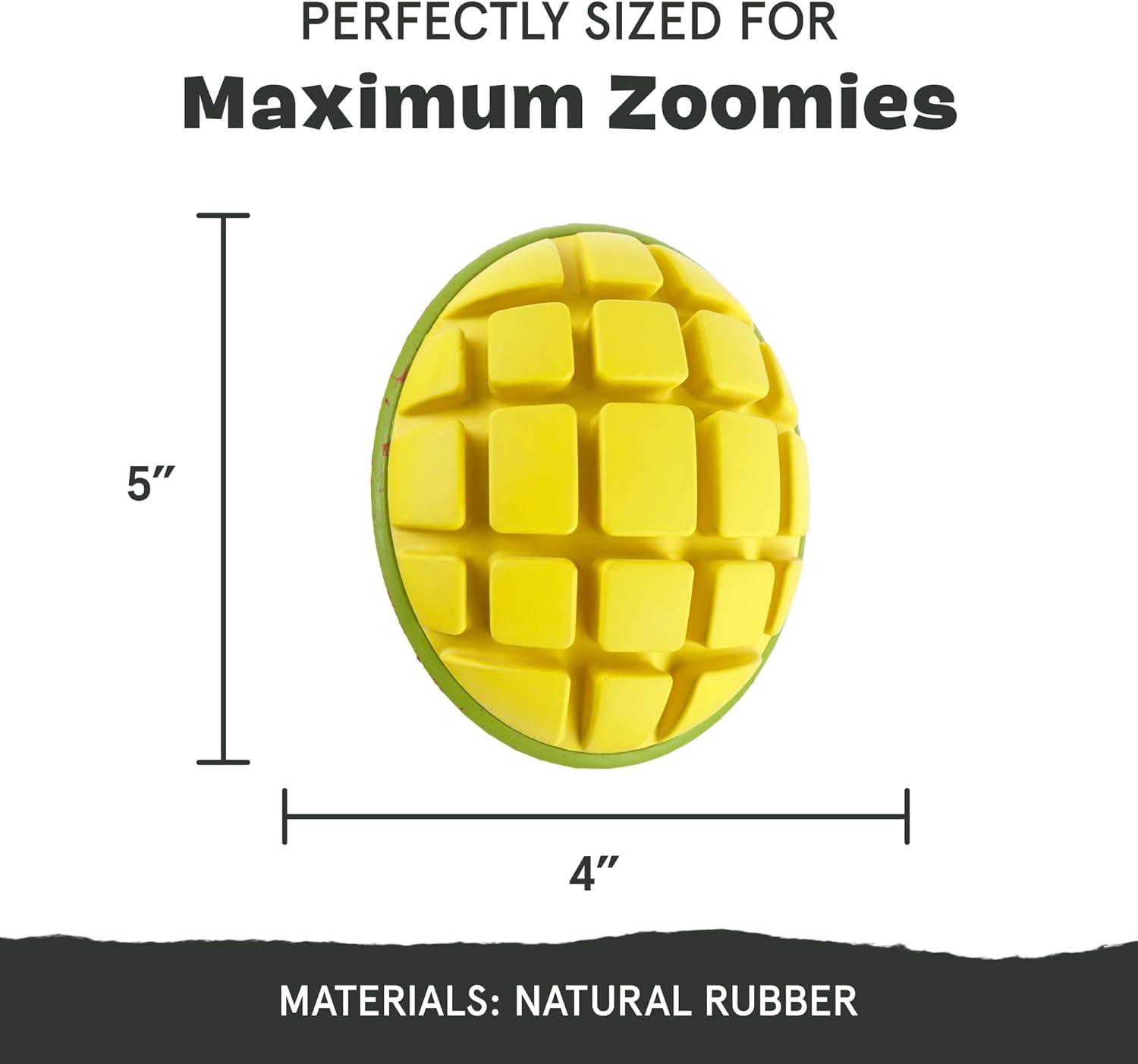 imageBarkbox Avocadoggo Dog Toy  Natural Rubber Wobble Shape Perfect for Peanut Butter amp Dishwasher Safe  Dog Toy for Aggressive ChewersGo Mango