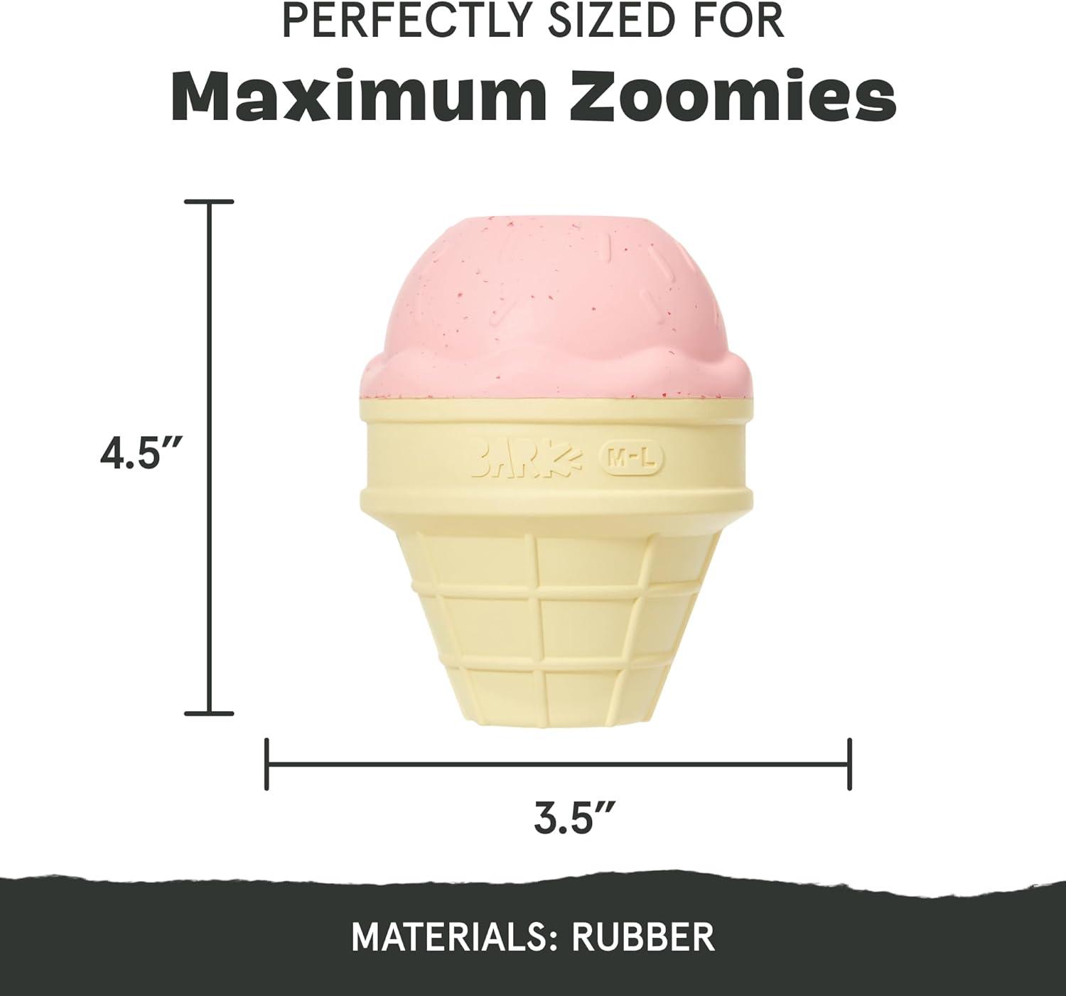 imageBarkbox Avocadoggo Dog Toy  Natural Rubber Wobble Shape Perfect for Peanut Butter amp Dishwasher Safe  Dog Toy for Aggressive ChewersISqueak Cone