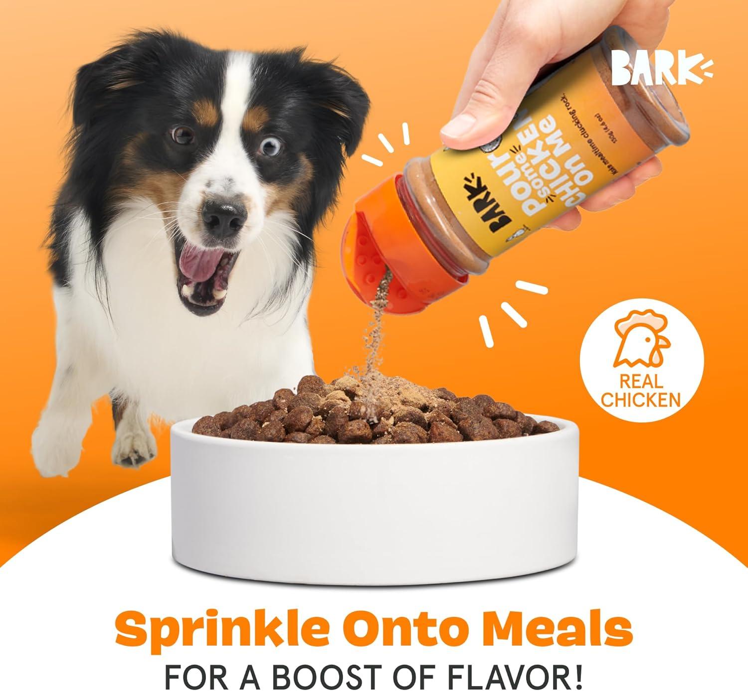 imageBarkbox Bada Bing Beef Dry Dog Food Toppers with High Protein and Limited Ingredients Meal Enhancer for Large amp Small Breeds  46 OzPour Some Chicken on Me