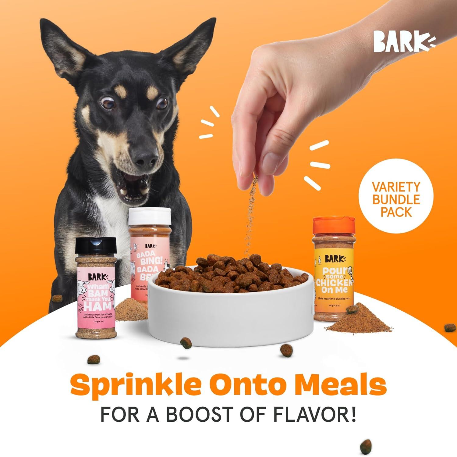 imageBarkbox Bada Bing Beef Dry Dog Food Toppers with High Protein and Limited Ingredients Meal Enhancer for Large amp Small Breeds  46 OzVariety Pack