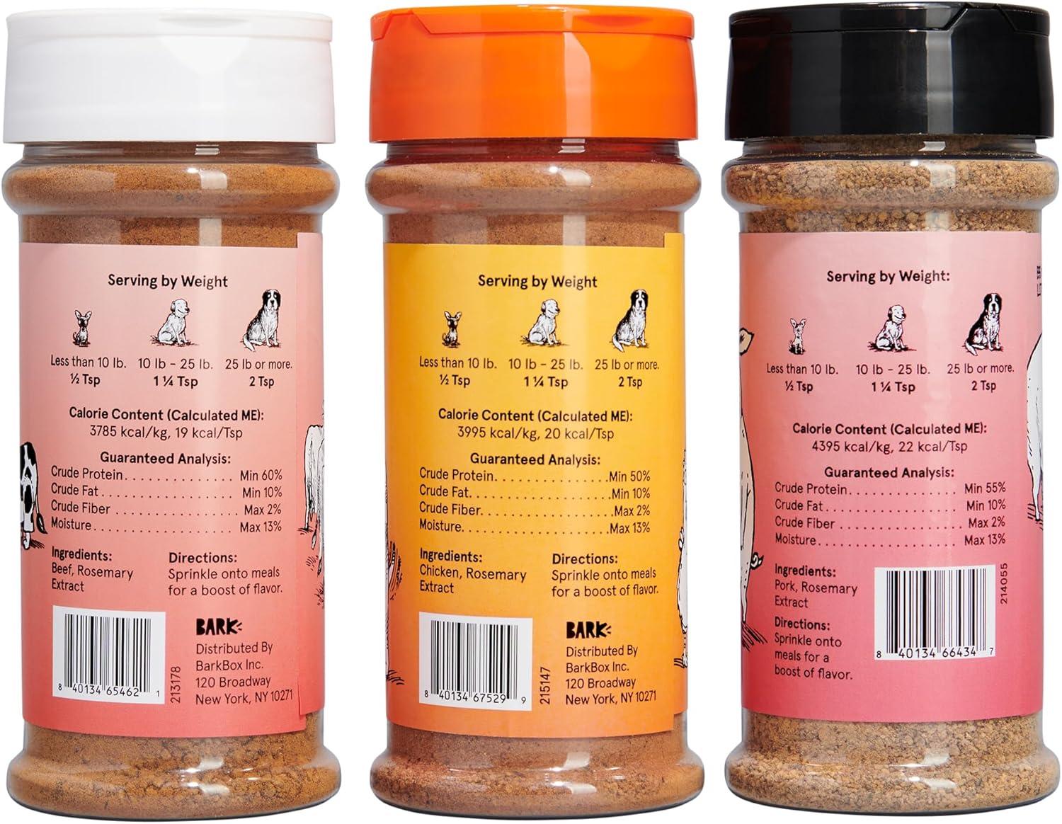 imageBarkbox Bada Bing Beef Dry Dog Food Toppers with High Protein and Limited Ingredients Meal Enhancer for Large amp Small Breeds  46 OzVariety Pack