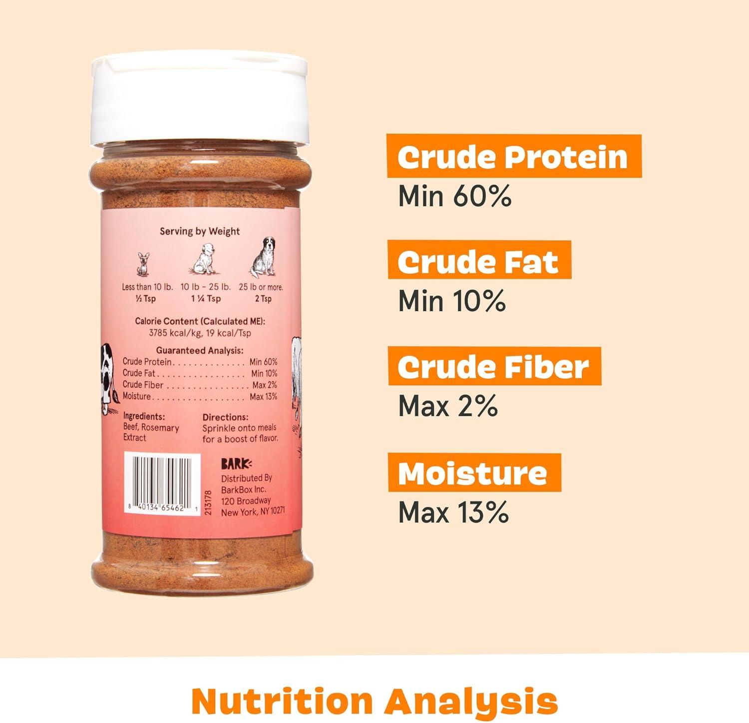 imageBarkbox Beef Dog Treat Topper High Protein Limited Ingredient Mixer Rosemary Extract for Large amp Small Breeds Elevate Dog Food Dining Shake amp Pour for Dog Bowls Pack of 3Bada Bing Bada Beef