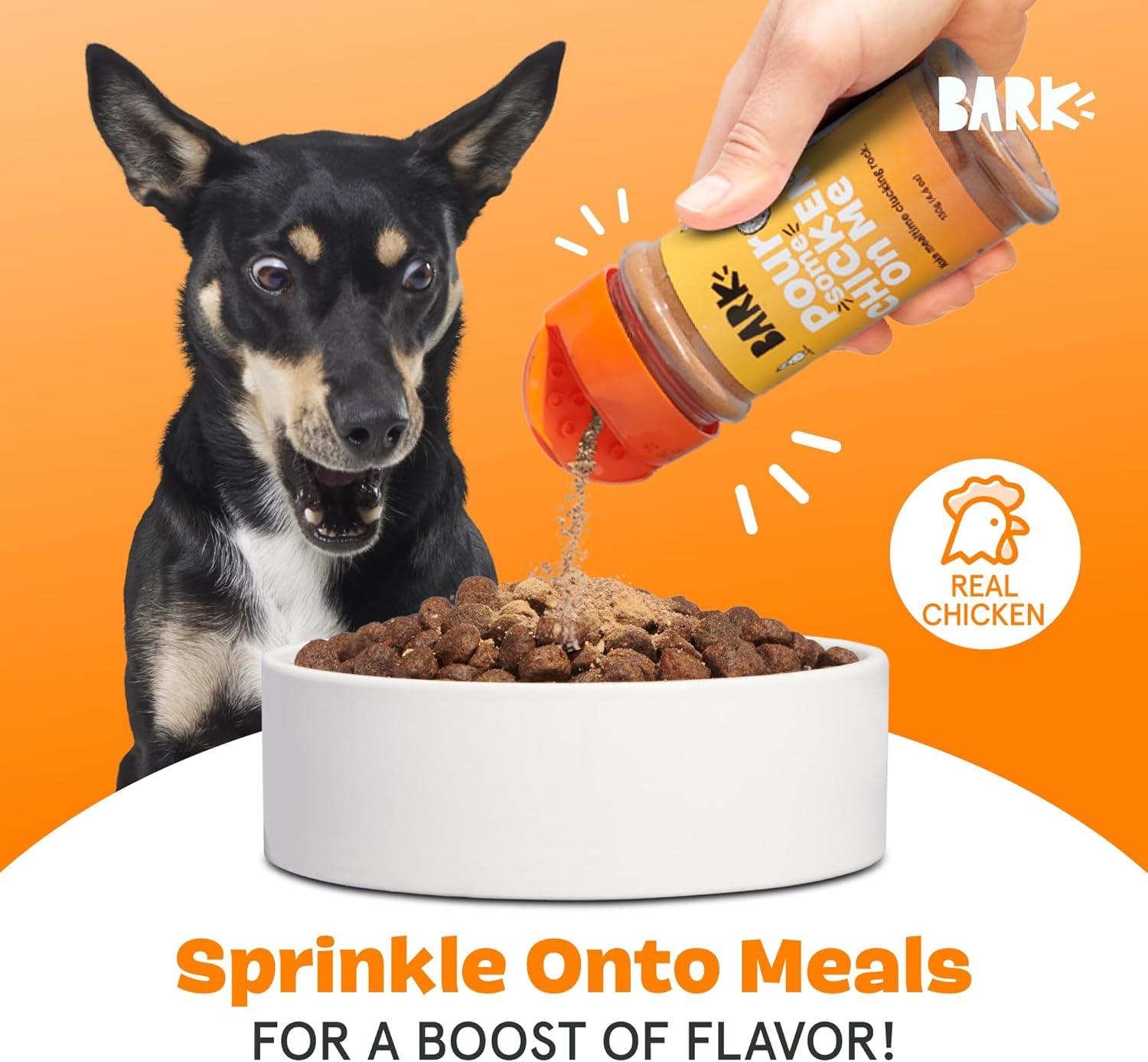 imageBarkbox Beef Dog Treat Topper High Protein Limited Ingredient Mixer Rosemary Extract for Large amp Small Breeds Elevate Dog Food Dining Shake amp Pour for Dog Bowls Pack of 3Pour Some Chicken on Me