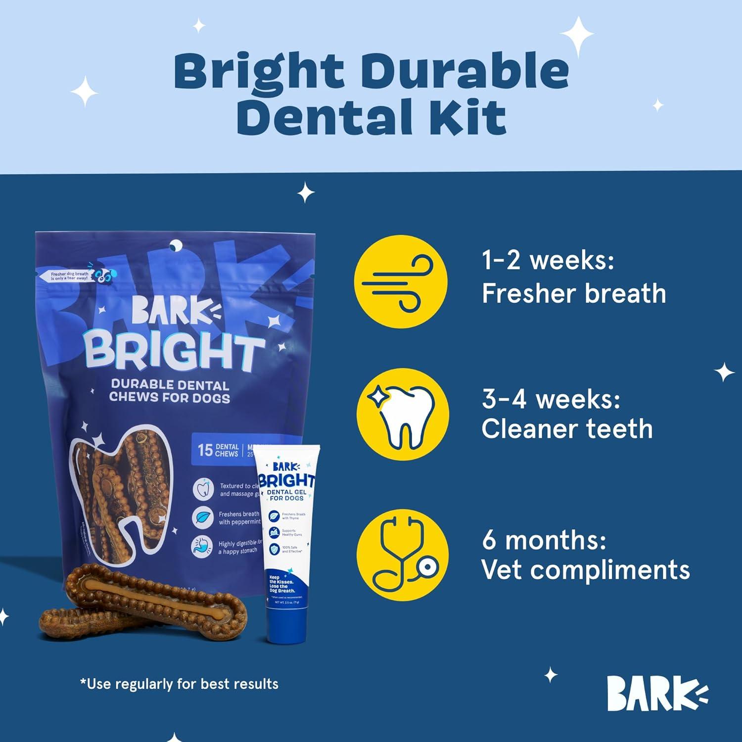 imageBarkbox Bright Durable Dog Dental Kit for Tough Chewers 15 Chew Sticks amp Toothpaste  Large BreedsMedium Breeds