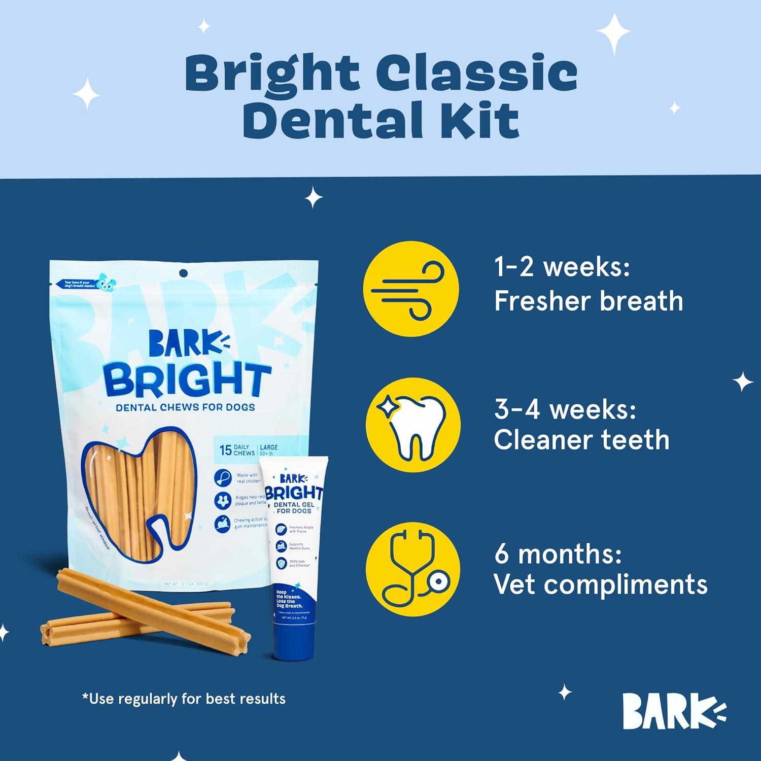imageBarkbox Bright Original Dog Dental Kit 30 Teeth Cleaning Chew Sticks amp Toothpaste Large BreedsLarge Breeds