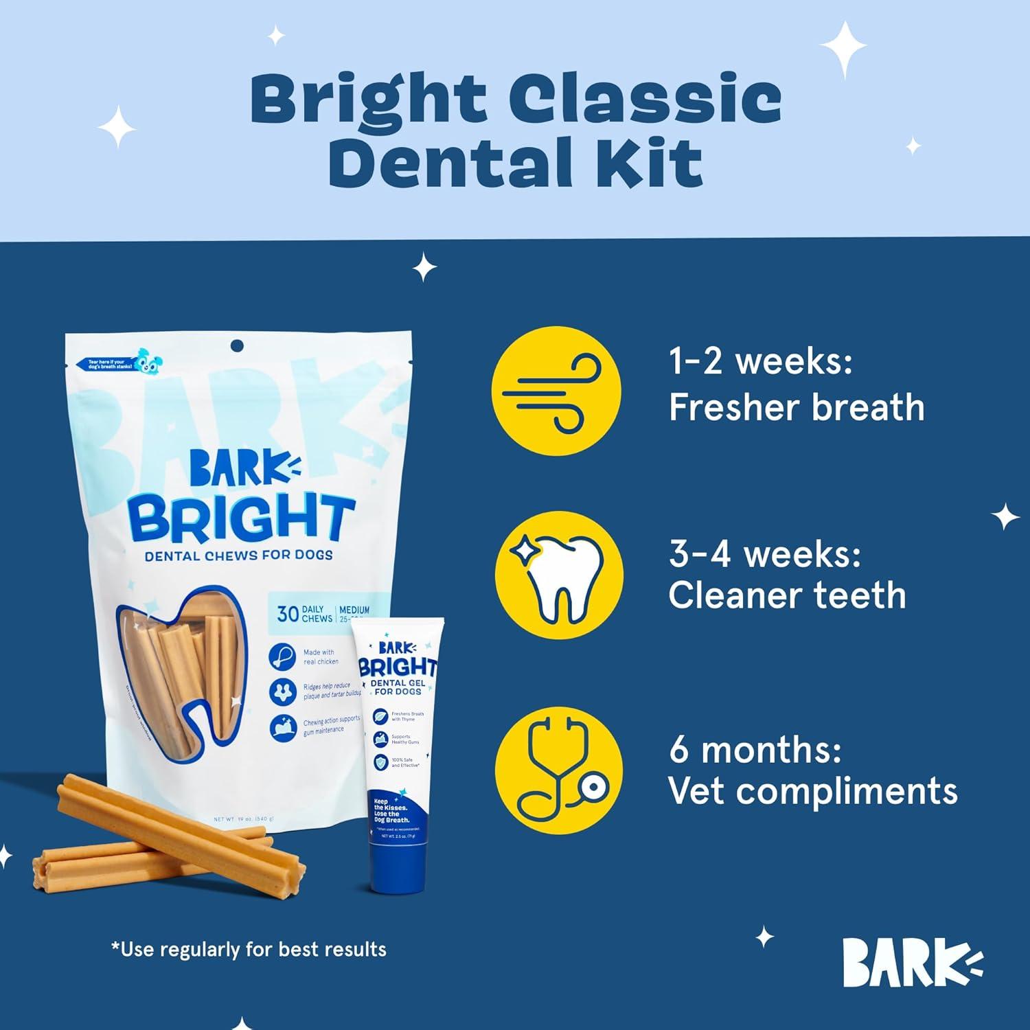 imageBarkbox Bright Original Dog Dental Kit 30 Teeth Cleaning Chew Sticks amp Toothpaste Large BreedsMedium Breeds