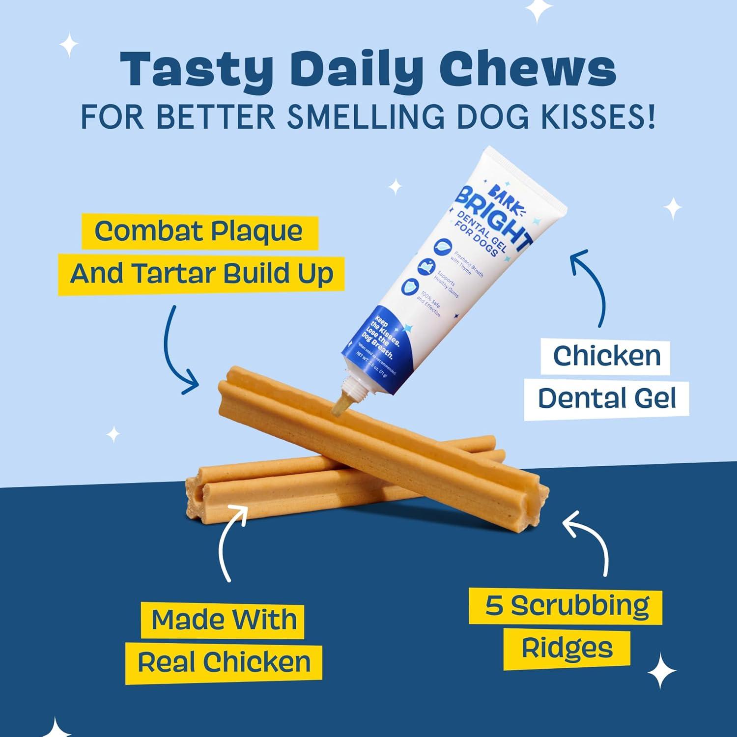 imageBarkbox Bright Original Dog Dental Kit 30 Teeth Cleaning Chew Sticks amp Toothpaste Large BreedsMedium Breeds