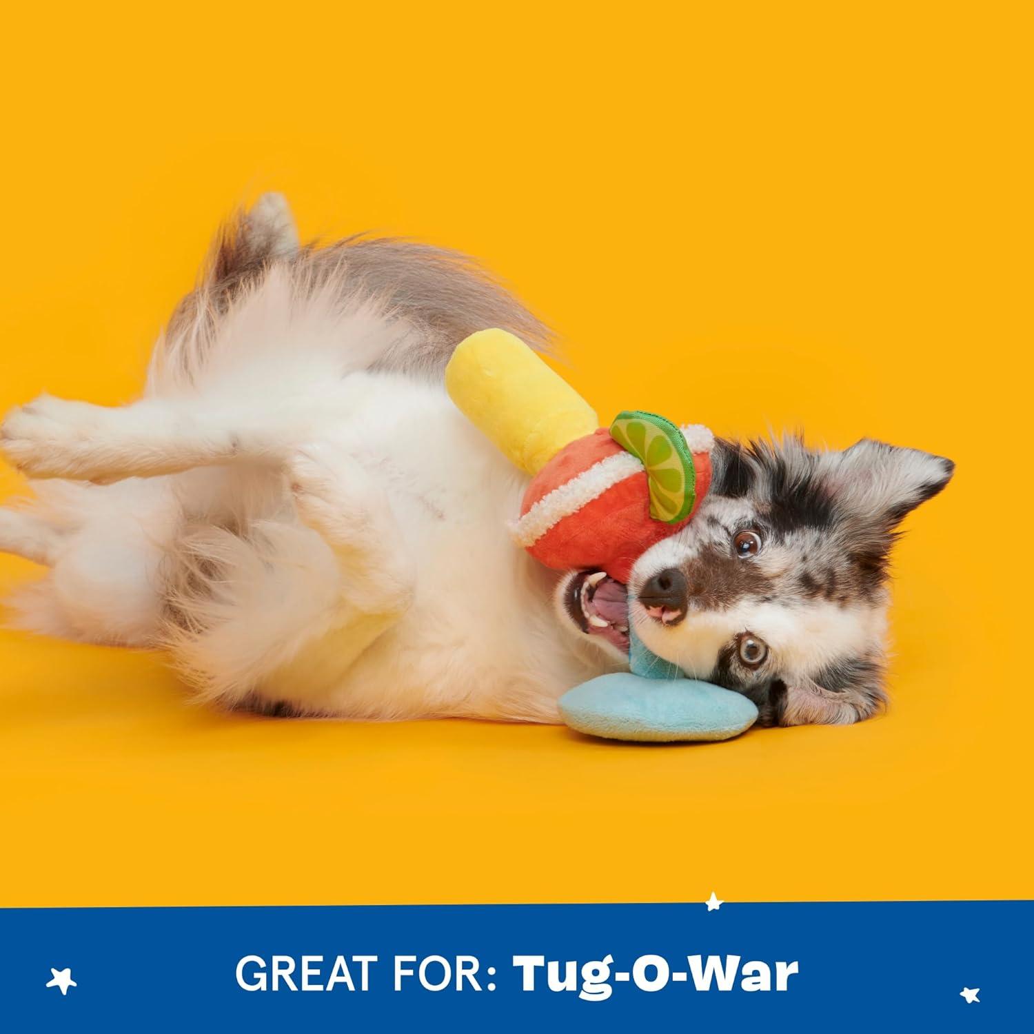 imageBarkbox Bulldog Barkarita Plush Dog Toy Crazy Crinkle and Whip n Flip Features amp Squeakers  Fun Dog ToysBulldog Barkarita