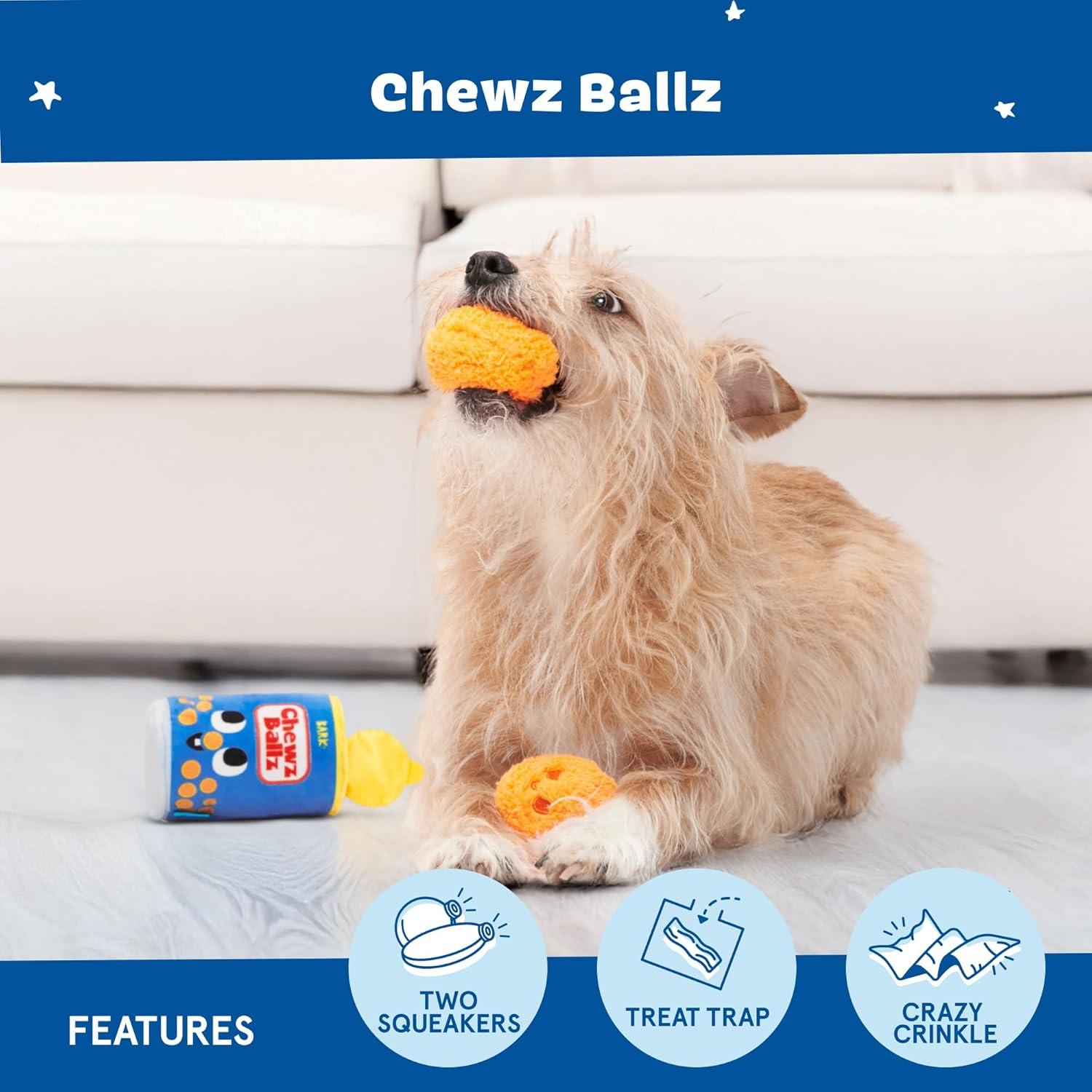 imageBarkbox Chewz Ballz Plush Dog Toy  MultiPart Fun for Small Dogs Perfect for Playtime amp FetchChewz BallzSmall