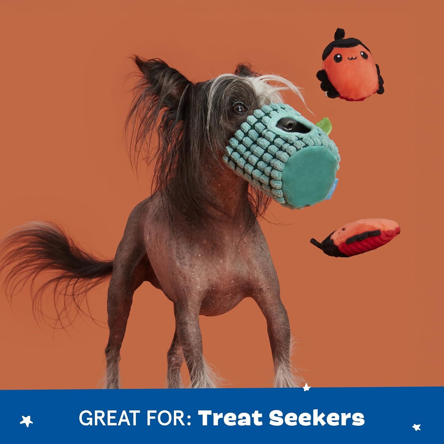 imageBarkbox Clown Fishing Around Plush Toy for Small Dogs  2Part Squeaky Toy with TreatHiding Fun  Perfect for Interactive Play and Mental StimulationBao  BabXsmall