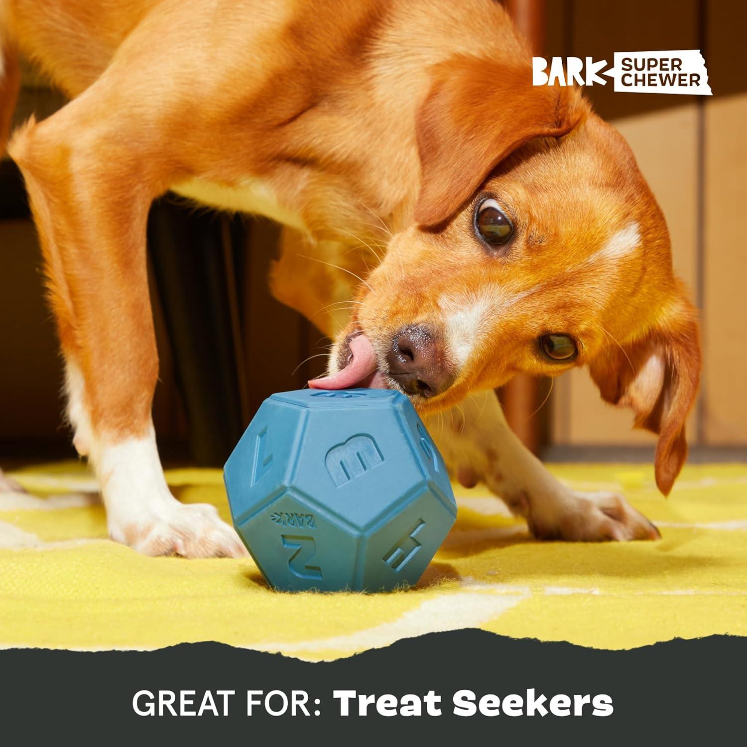 imageBarkbox Coral Teef Dog Toy  Wacky Bounce  Dog Toy for Aggressive ChewersRoll and Play Die