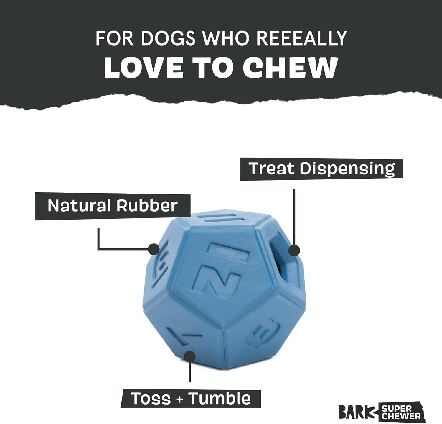 imageBarkbox Coral Teef Dog Toy  Wacky Bounce  Dog Toy for Aggressive ChewersRoll and Play Die