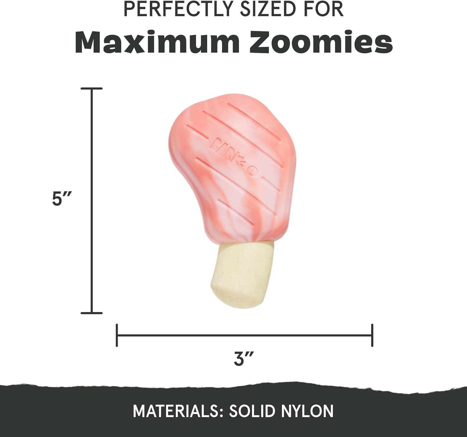 imageBarkbox Crinkle Fry Dog Toy for Large Dogs Super Tough Nylon Construction for Aggressive Chewers and Designed for Durable PlaytimePork Chomp