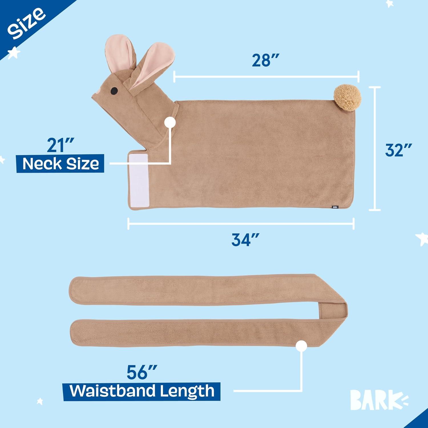 imageBarkbox Dog Bathrobe Fast Drying with Hook and Loop Closure amp Wrap Tie Snuggle Cute Dogs Clothes Easy to Clean Machine Washable Dog Coats and Tumble Dry Low  Lion LargeBunny