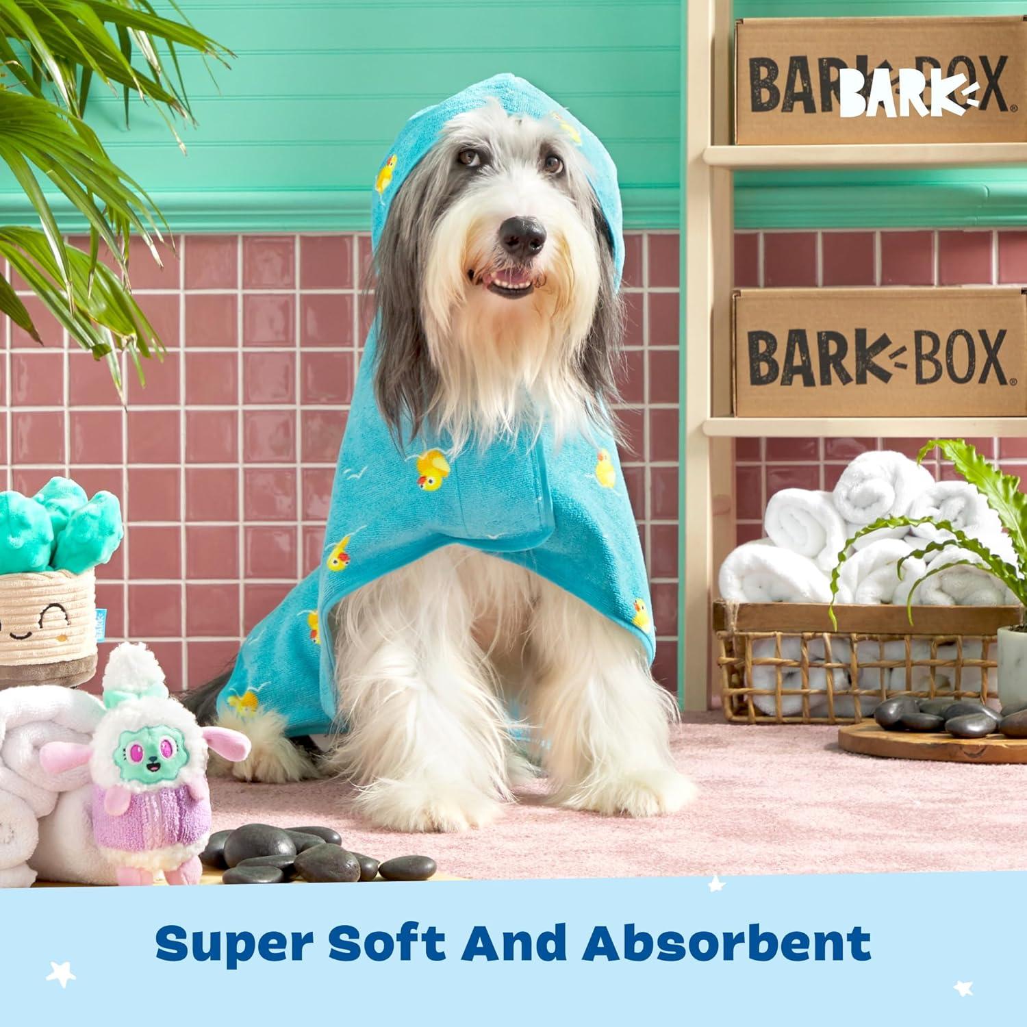 imageBarkbox Dog Bathrobe Fast Drying with Hook and Loop Closure amp Wrap Tie Snuggle Cute Dogs Clothes Easy to Clean Machine Washable Dog Coats and Tumble Dry Low  Lion LargeRubber Duck