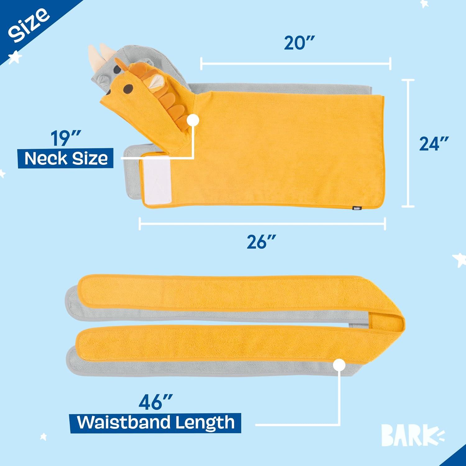 imageBarkbox Dog Bathrobe Fast Drying with Hook and Loop Closure amp Wrap Tie Snuggle Cute Dogs Clothes Easy to Clean Machine Washable Dog Coats and Tumble Dry Low  Lion LargeLionRhino