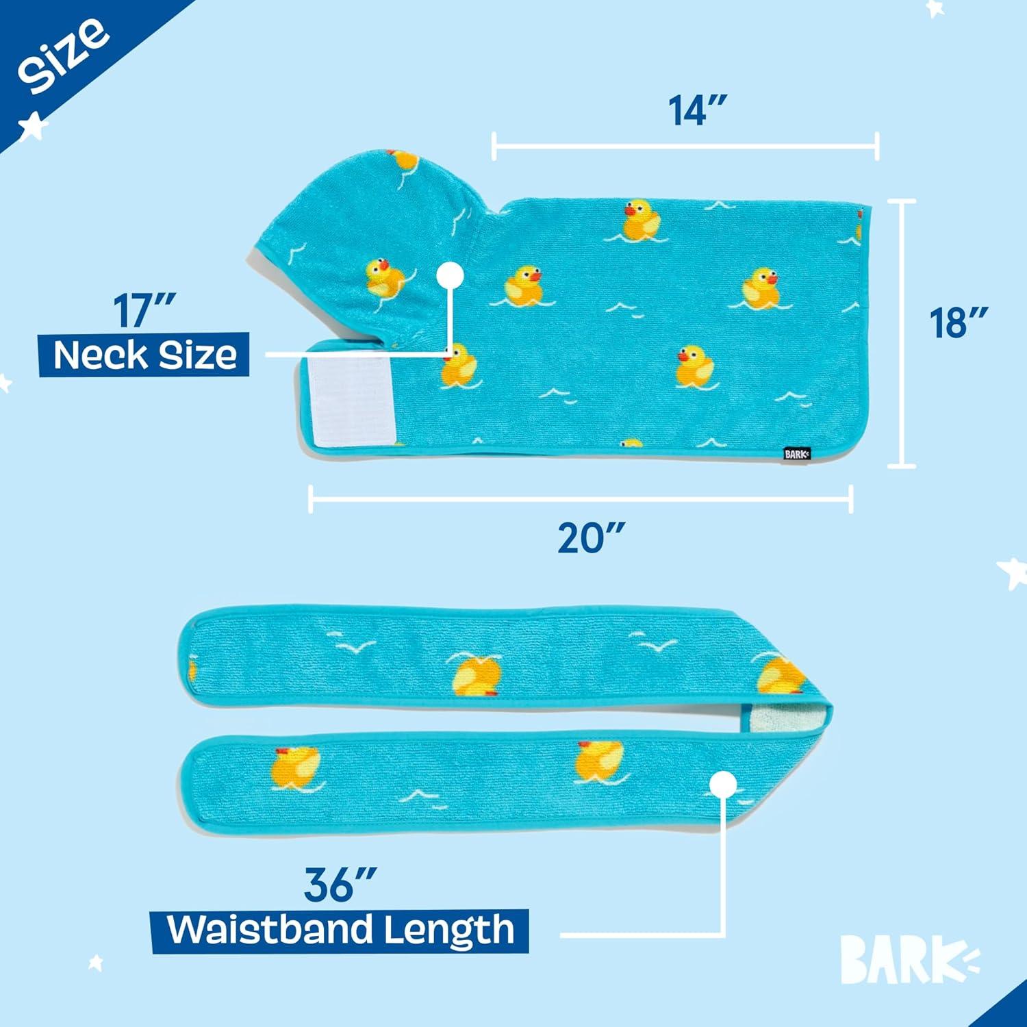 imageBarkbox Dog Bathrobe Fast Drying with Hook and Loop Closure amp Wrap Tie Snuggle Cute Dogs Clothes Easy to Clean Machine Washable Dog Coats and Tumble Dry Low  Lion LargeRubber Duck