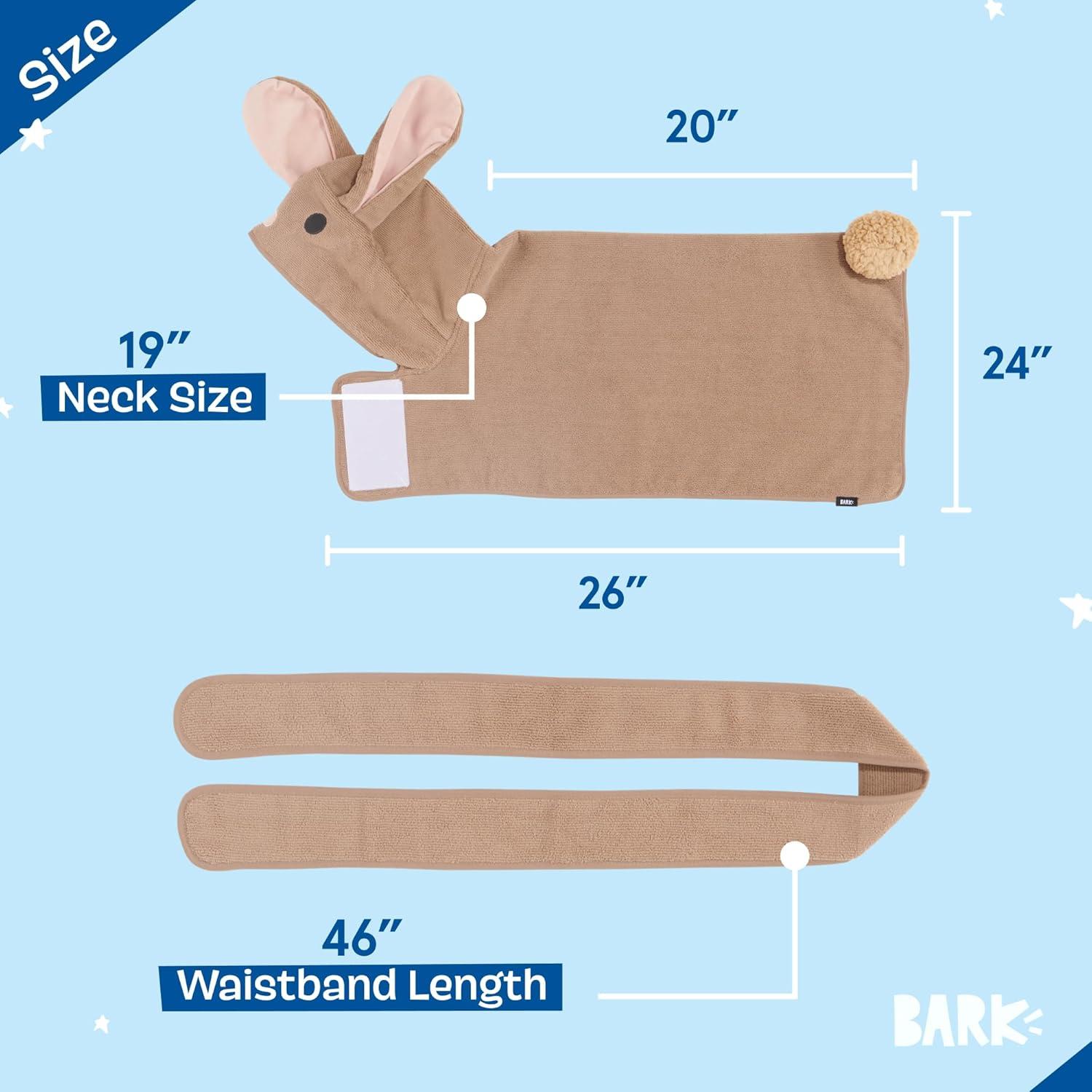 imageBarkbox Dog Bathrobe Fast Drying with Hook and Loop Closure amp Wrap Tie Snuggle Cute Dogs Clothes Easy to Clean Machine Washable Dog Coats and Tumble Dry Low  Lion LargeBunny