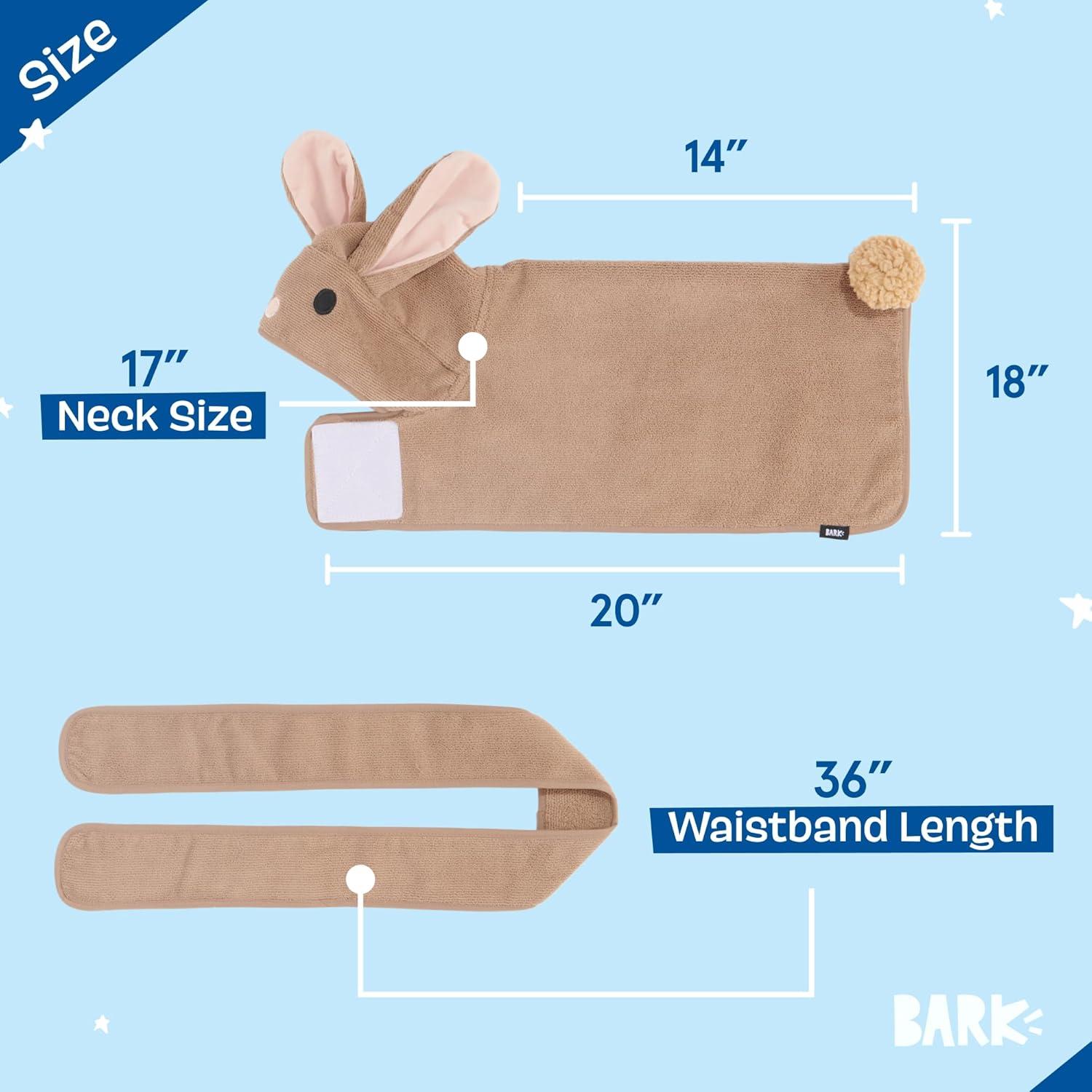 imageBarkbox Dog Bathrobe Fast Drying with Hook and Loop Closure amp Wrap Tie Snuggle Cute Dogs Clothes Easy to Clean Machine Washable Dog Coats and Tumble Dry Low  Lion LargeBunny