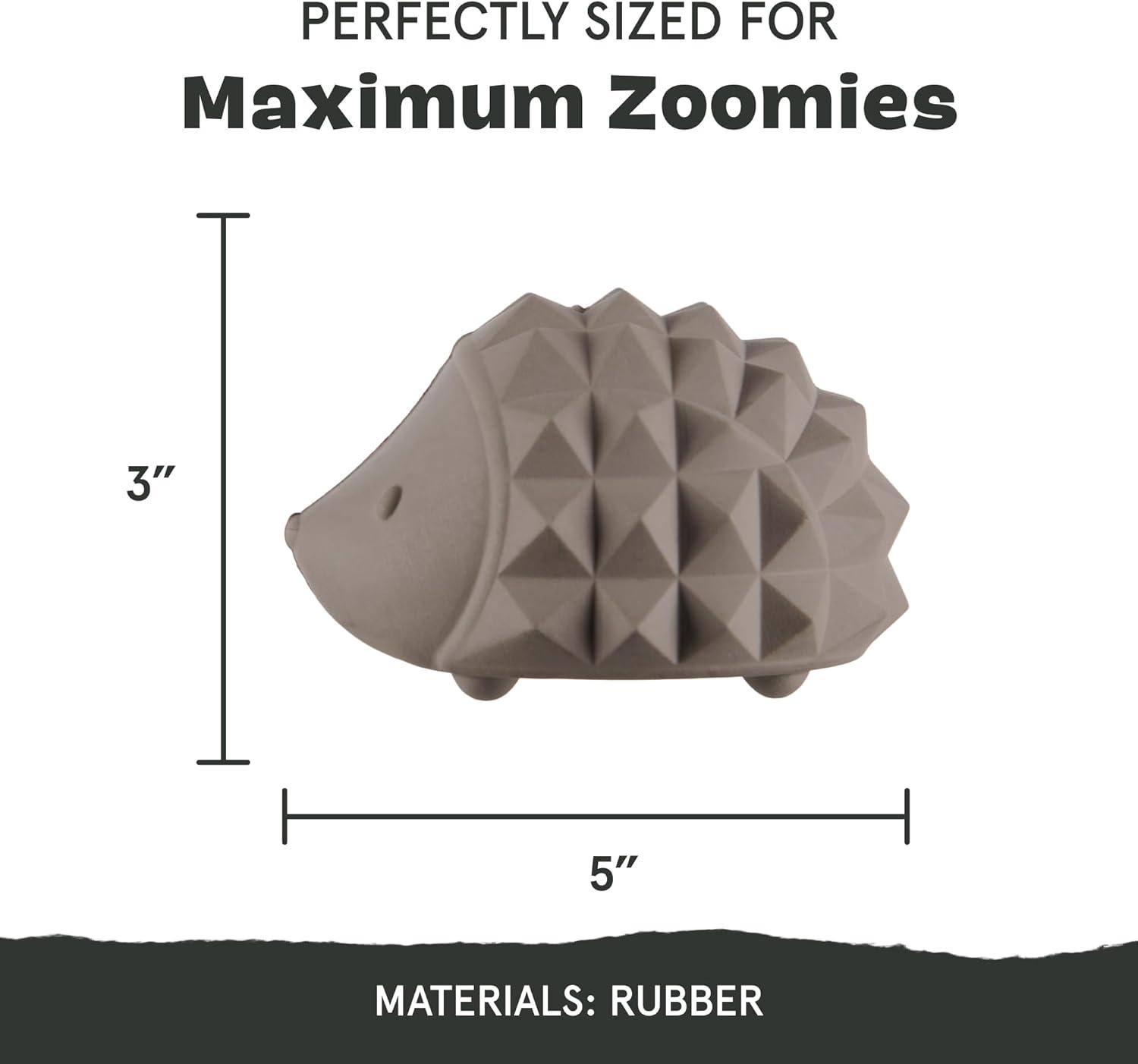 imageBarkbox Dog Toy 2 in 1 Interactive Plush Exterior with Squeaker amp Textured Material Tearable Dog Toy with Squeaky Spikey Ball Inside Ideal for Toy Destroyers  Monsieur Acorn LargeHedgehog