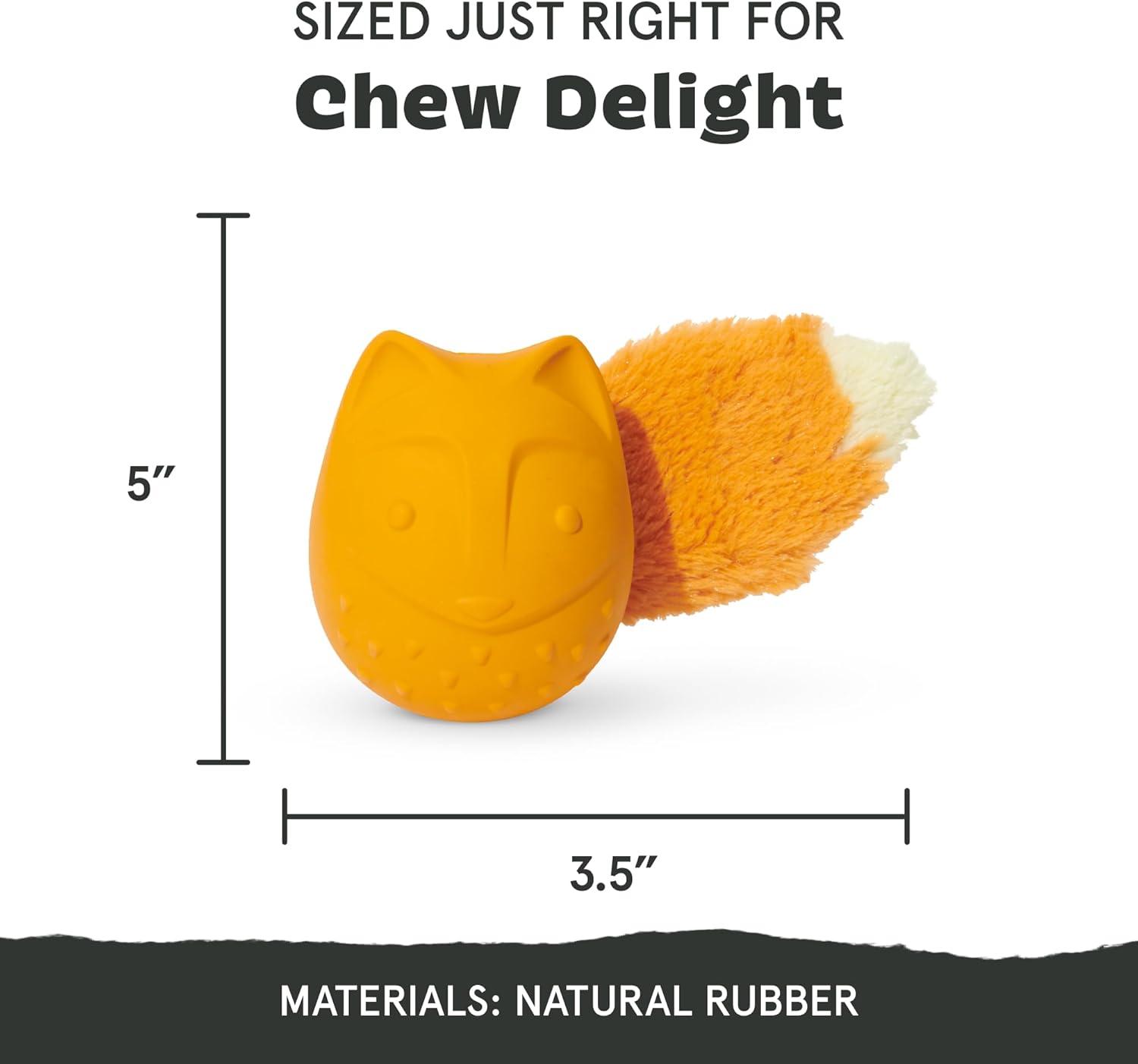 imageBarkbox Dog Toy 2 in 1 Interactive Plush Exterior with Squeaker amp Textured Material Tearable Dog Toy with Squeaky Spikey Ball Inside Ideal for Toy Destroyers  Monsieur Acorn LargeFranz the FoxMedium