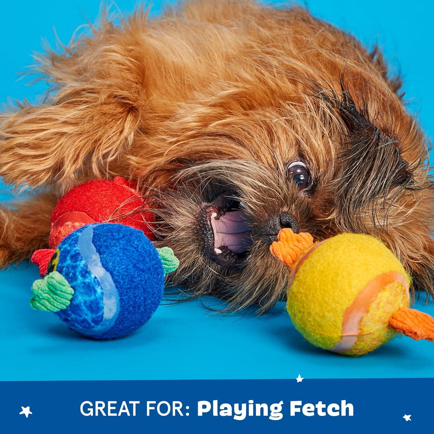 imageBarkbox Dog Toys  Squeaky Clean Bath Bombs Squeaker Ball Interactive Chew Toys  Durable amp Tough Tennis Balls Training Exercise amp Beating Boredom  Stimulating Plush SmallMedium Breed amp PuppiesPuppy Guppies