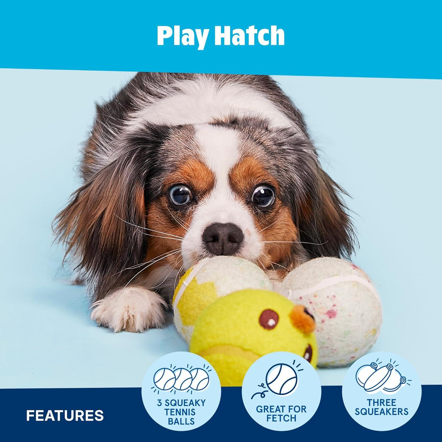 imageBarkbox Dog Toys  Squeaky Clean Bath Bombs Squeaker Ball Interactive Chew Toys  Durable amp Tough Tennis Balls Training Exercise amp Beating Boredom  Stimulating Plush SmallMedium Breed amp PuppiesPlay Hatch