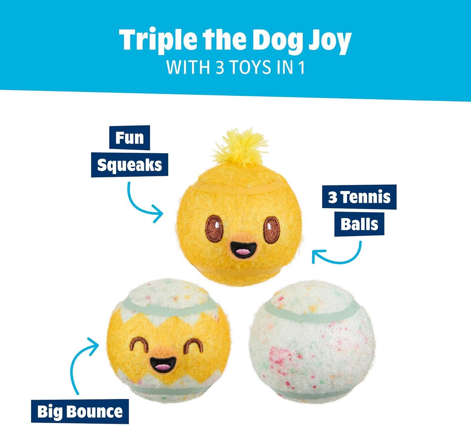 imageBarkbox Dog Toys  Squeaky Clean Bath Bombs Squeaker Ball Interactive Chew Toys  Durable amp Tough Tennis Balls Training Exercise amp Beating Boredom  Stimulating Plush SmallMedium Breed amp PuppiesPlay Hatch