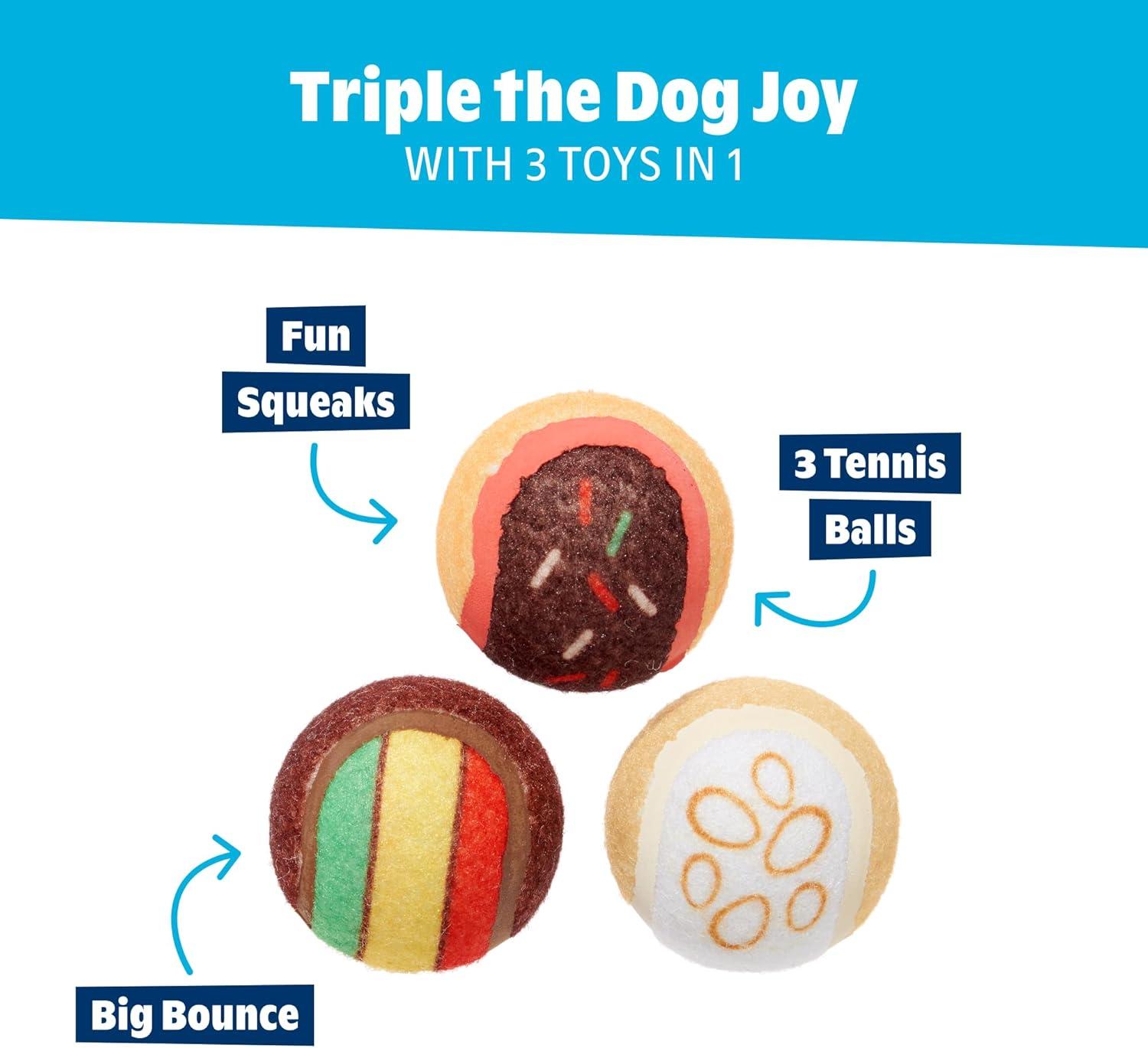 imageBarkbox Dog Toys  Squeaky Clean Bath Bombs Squeaker Ball Interactive Chew Toys  Durable amp Tough Tennis Balls Training Exercise amp Beating Boredom  Stimulating Plush SmallMedium Breed amp PuppiesBallscoti