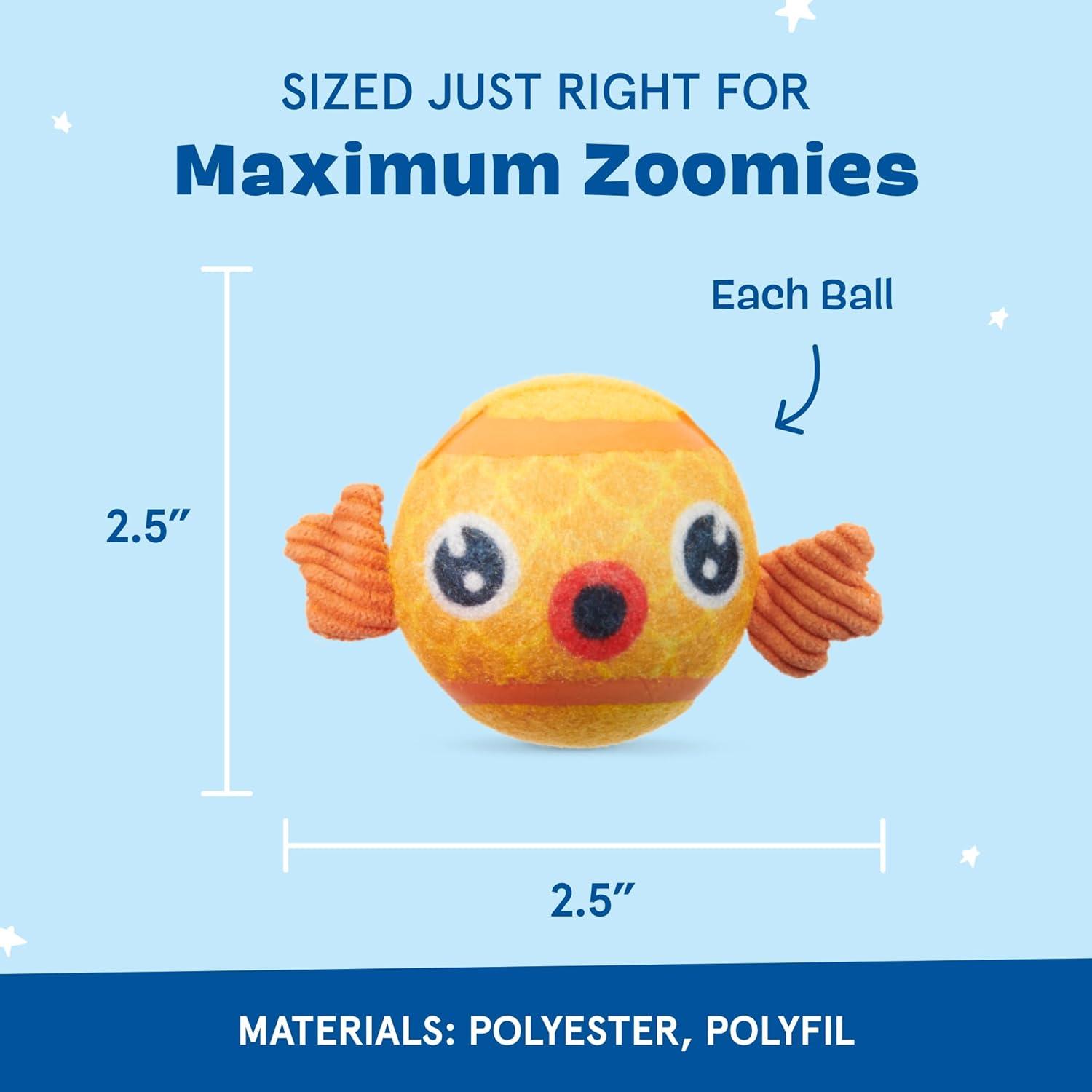 imageBarkbox Dog Toys  Squeaky Clean Bath Bombs Squeaker Ball Interactive Chew Toys  Durable amp Tough Tennis Balls Training Exercise amp Beating Boredom  Stimulating Plush SmallMedium Breed amp PuppiesPuppy Guppies