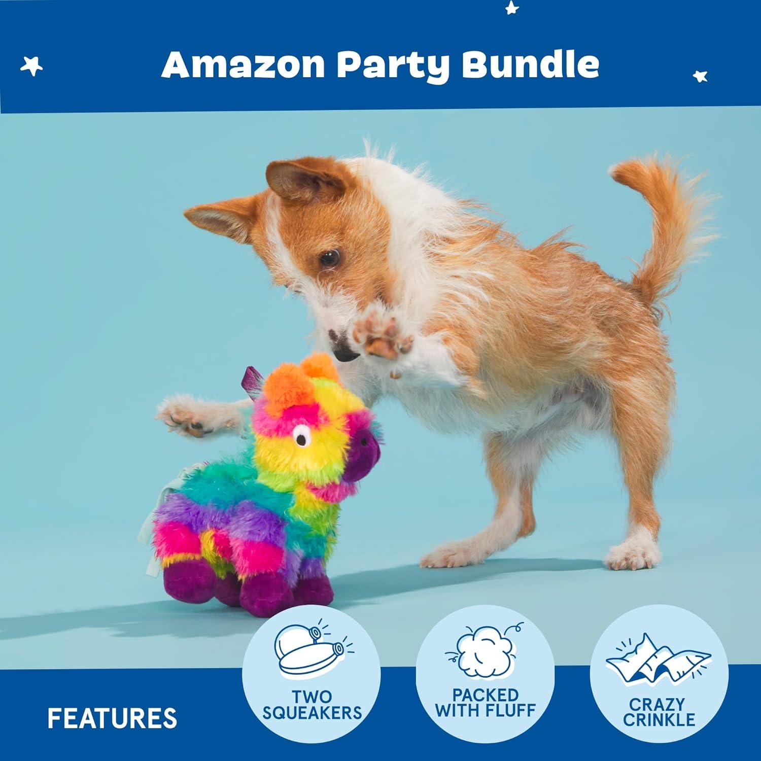 imageBarkbox Fiesta Party Bundle  Squeaky Dog Toys  Plush Chew Toys  Puppy and Pet Toys for Small Dogs  Full O Fluff Pinata amp Muy Squeaky MargaritaFiesta Bundle Small