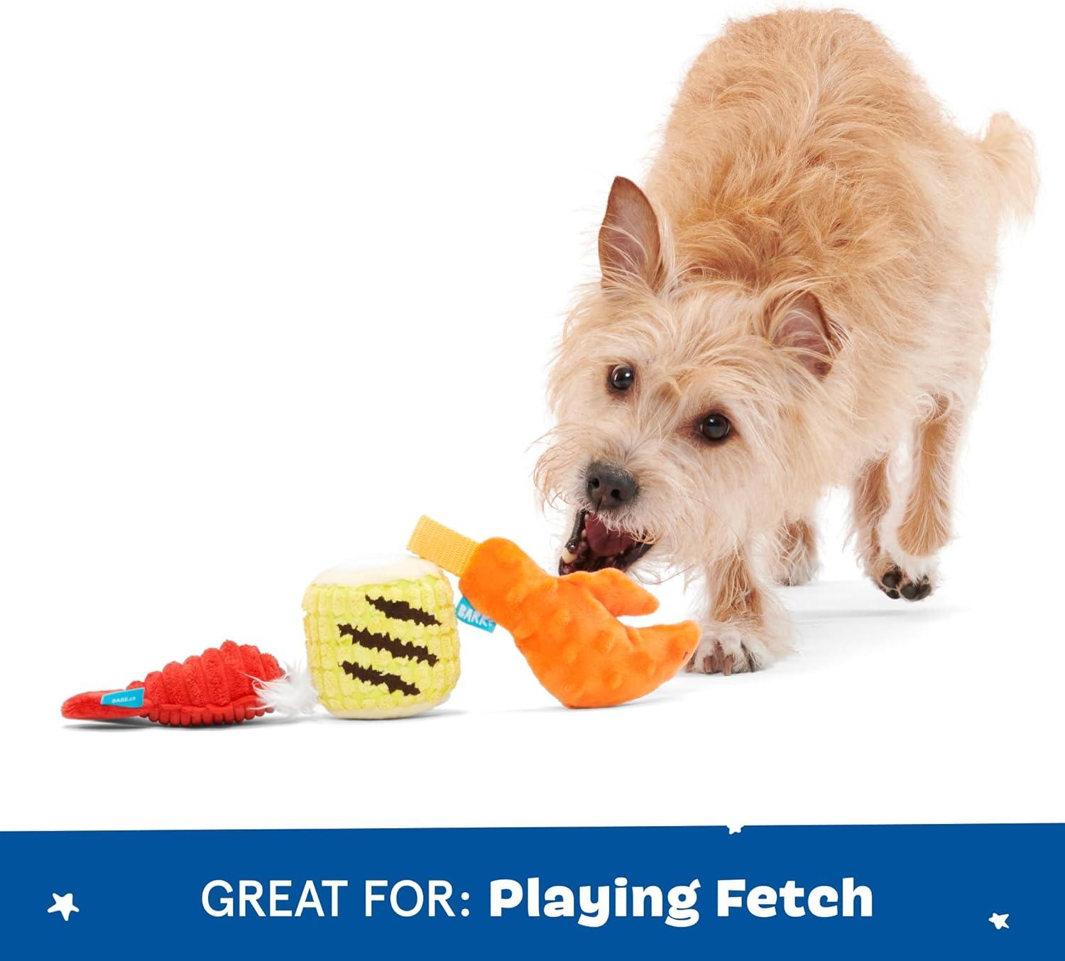 imageBarkbox Movie Bites Dog Toy Bundle  Squeaky Dog Toys  Plush Dog Toys  Puppy and Pet Toys for Small DogsThe Maine Event