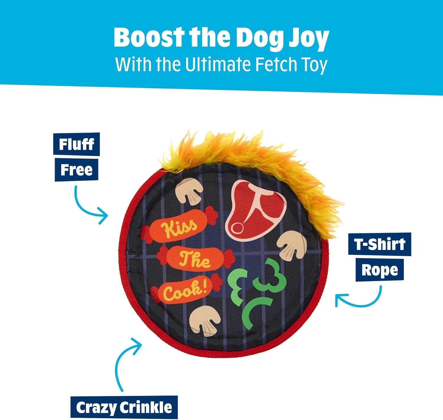 imageBarkbox Signore Pizza Face Dog Toy  FluffFree Crinkle Pizza Toy with TShirt Rope  Durable Dog Toys Dogs amp Puppy EssentialsBarkBQ