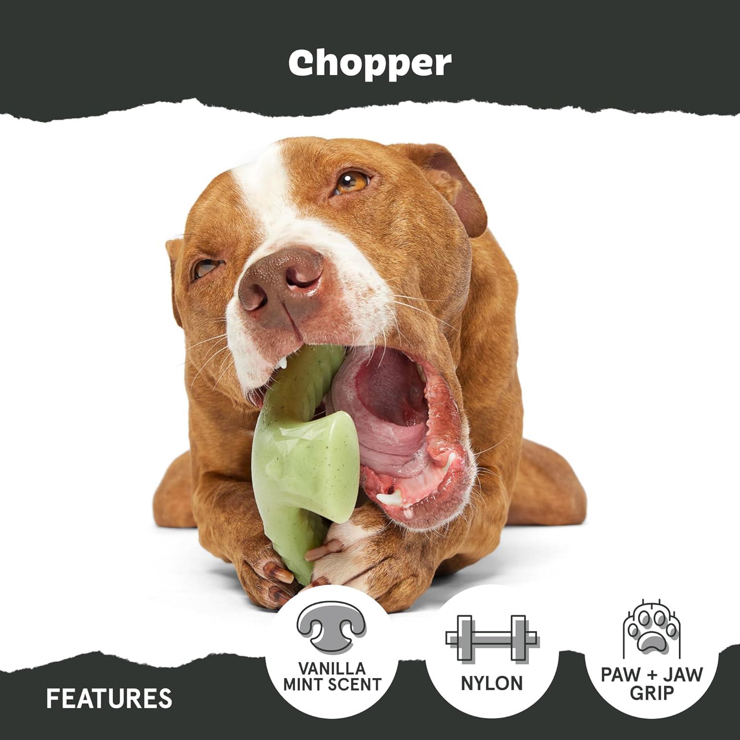 imageBarkbox Super Chewer Tough Dog Chew Toys for Aggressive Chewers Dental Stimulating T Bone  LargeChopper  Large
