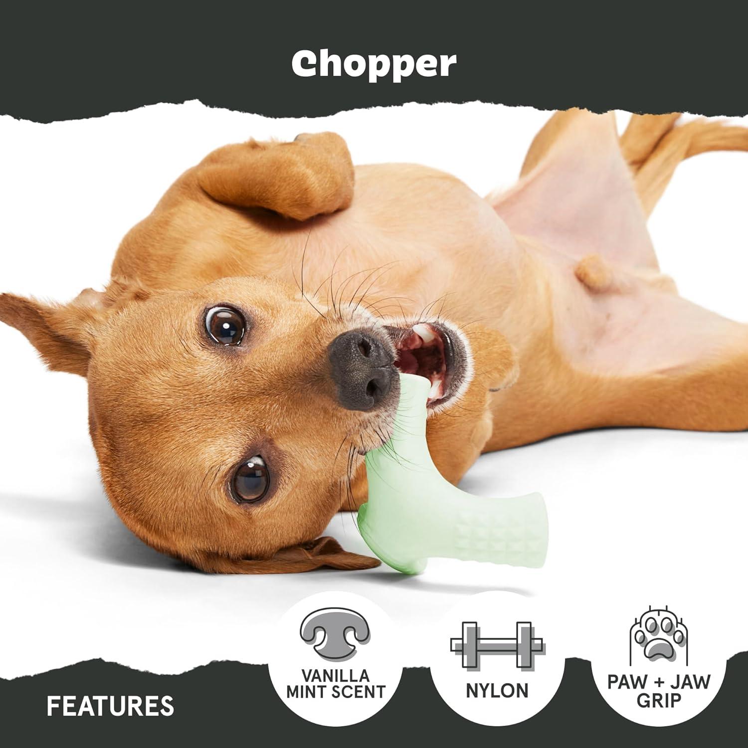 imageBarkbox Super Chewer Tough Dog Chew Toys for Aggressive Chewers Dental Stimulating T Bone  LargeChopper  Small