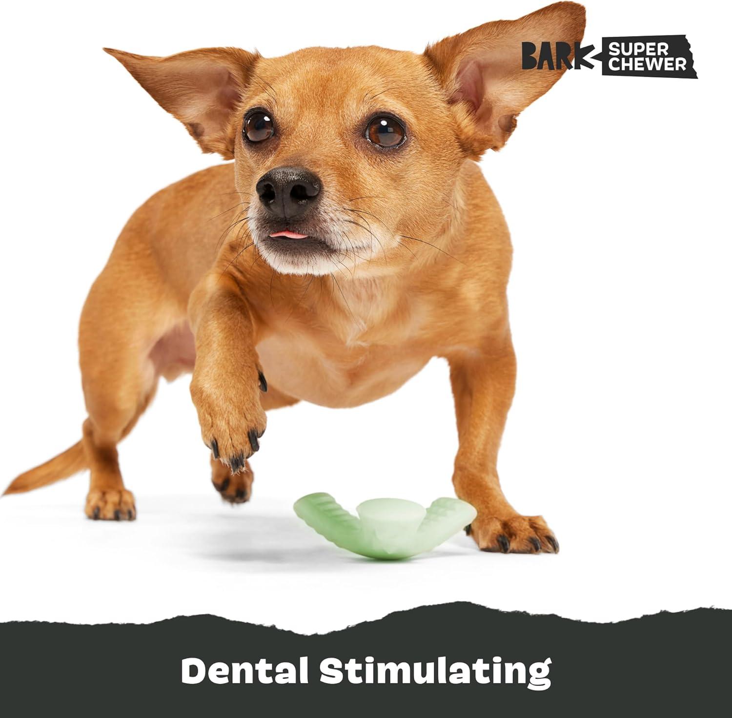 imageBarkbox Super Chewer Tough Dog Chew Toys for Aggressive Chewers Dental Stimulating T Bone  LargeChopper  Small