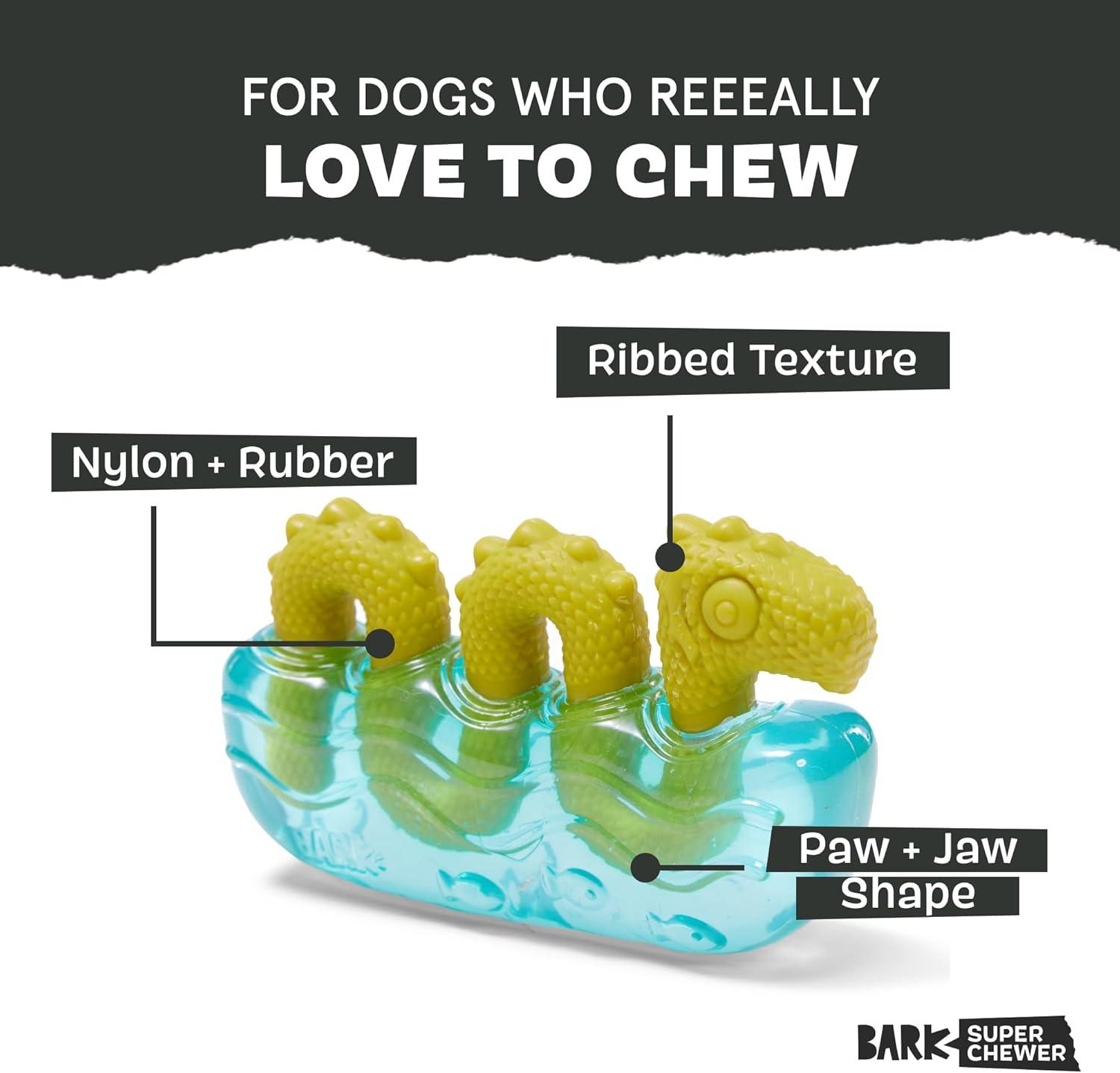 imageBarkbox Super Chewer Tough Dog Chew Toys for Aggressive Chewers Dental Stimulating T Bone  LargeDog Ness Monster  Large