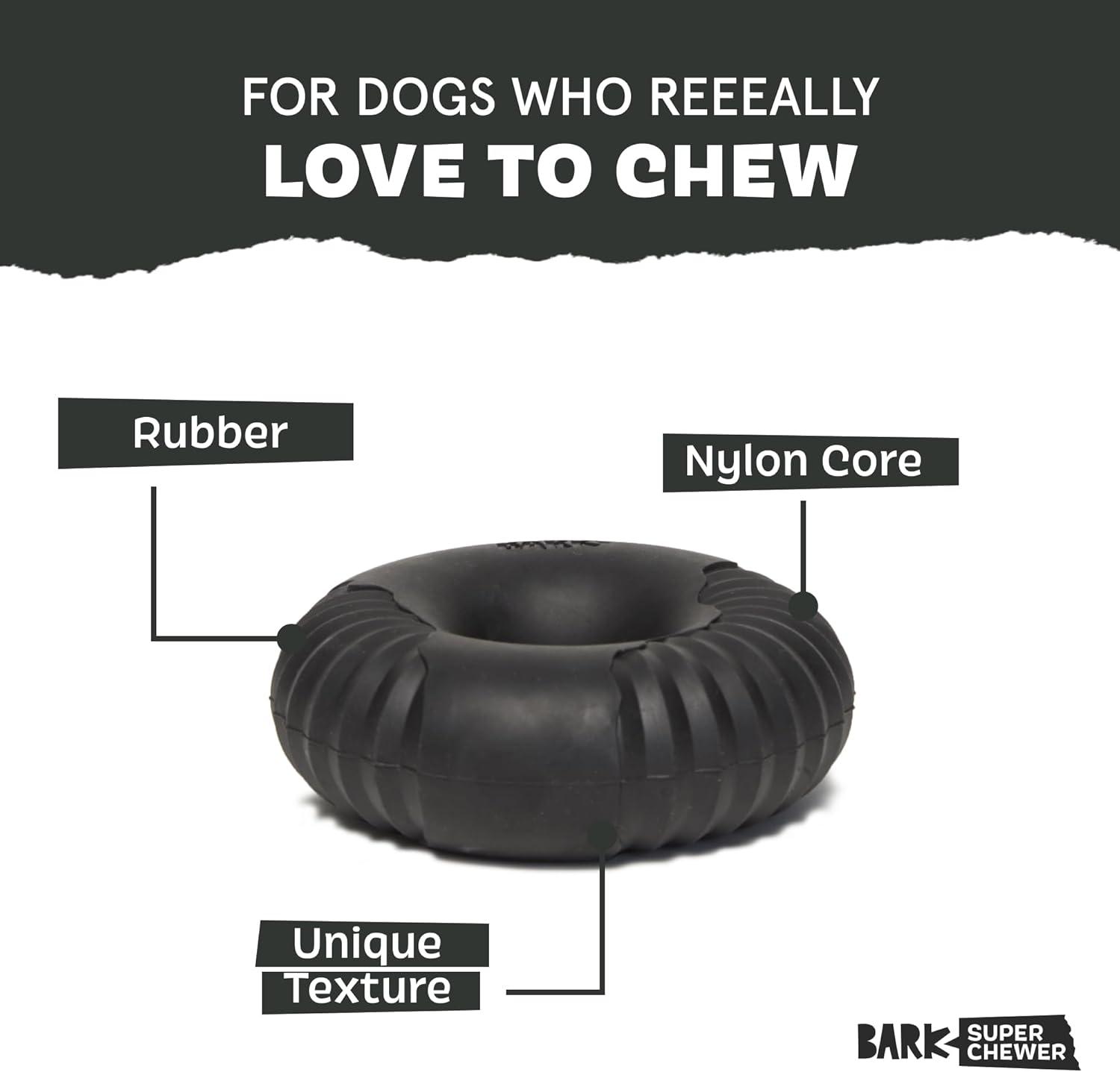 imageBarkbox Super Chewer Tough Dog Chew Toys for Aggressive Chewers Dental Stimulating T Bone LargeRadius Large