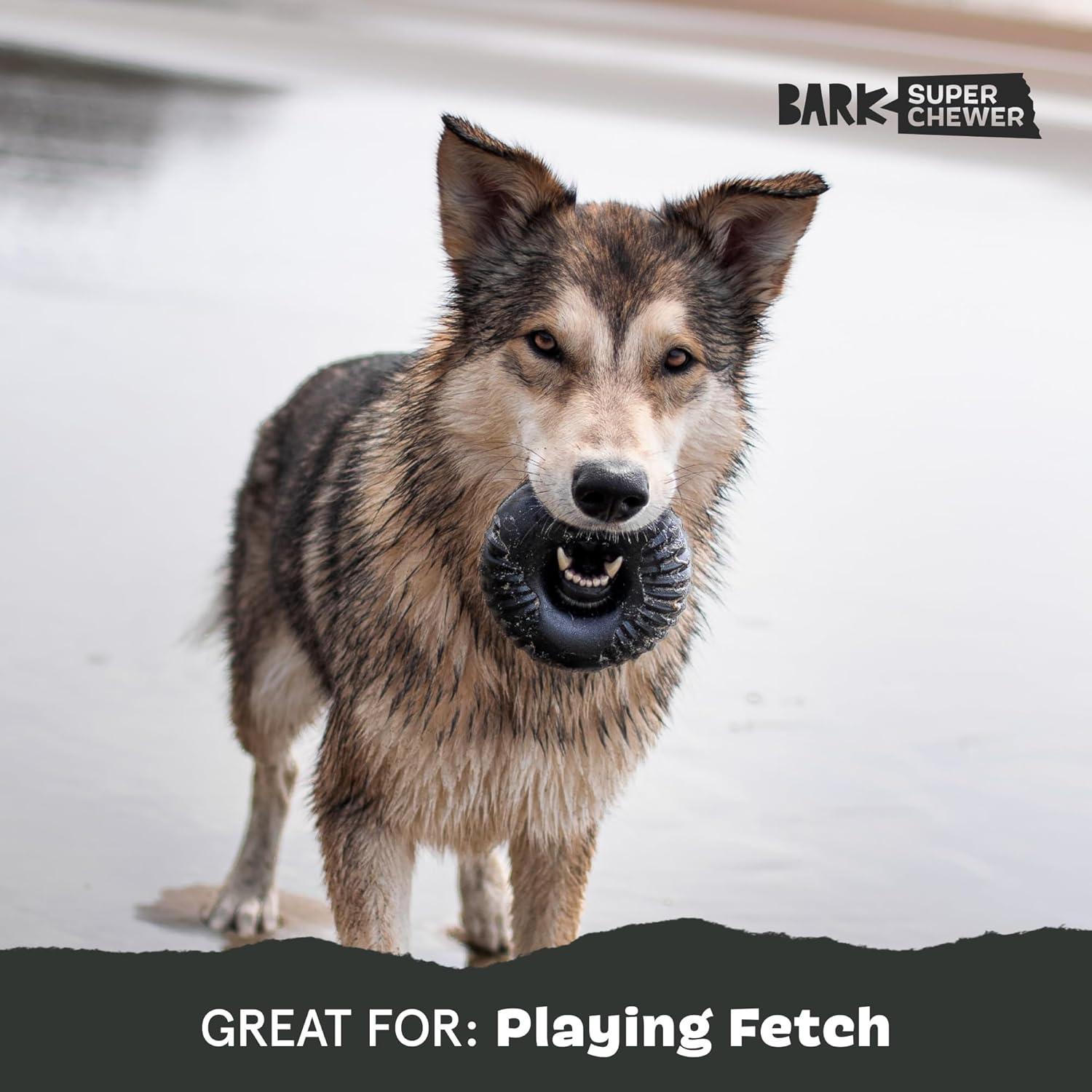 imageBarkbox Super Chewer Tough Dog Chew Toys for Aggressive Chewers Dental Stimulating T Bone LargeRadius Large