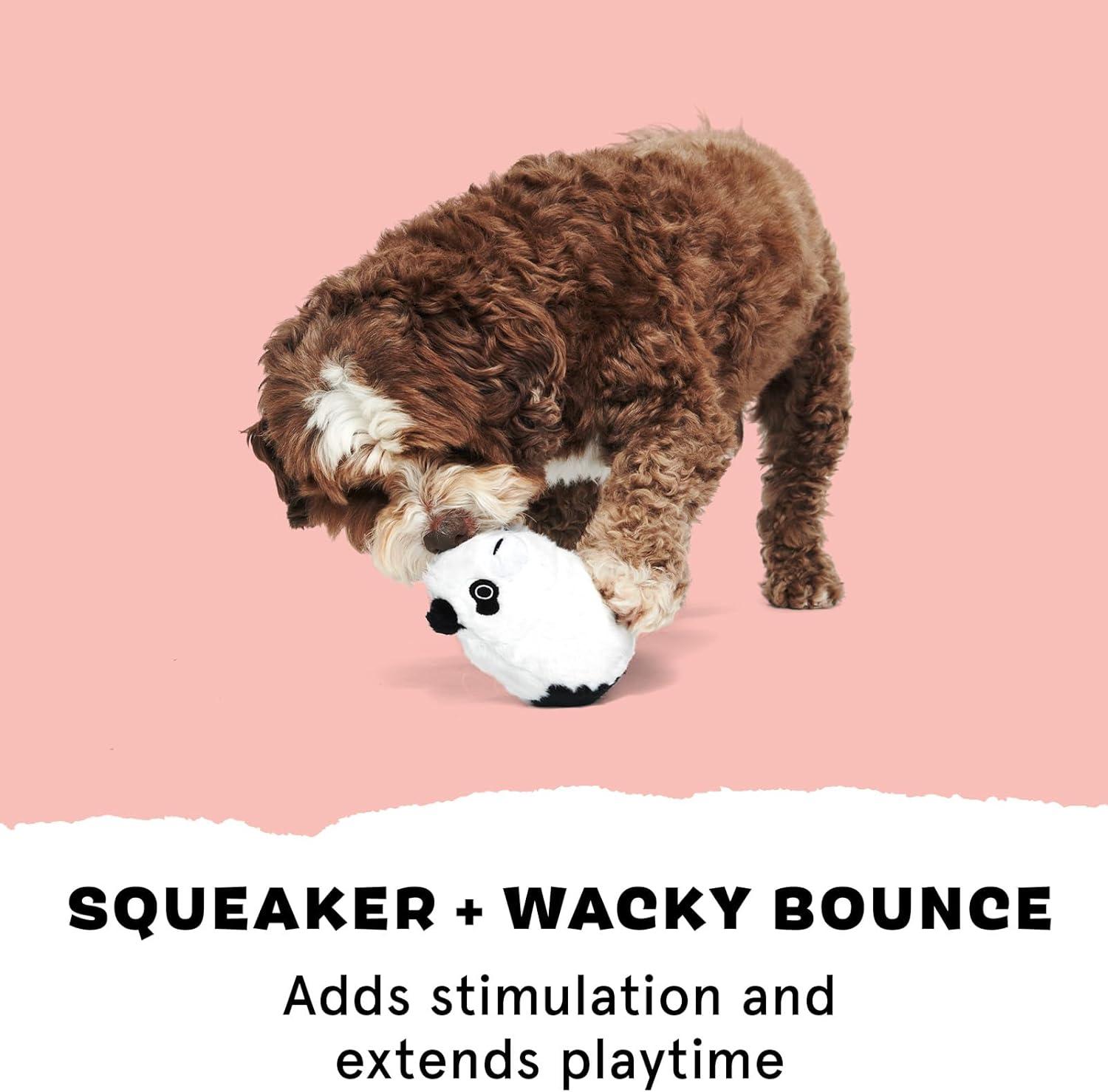 imageBarkbox Super Chewer Tough Dog Chew Toys for Aggressive Chewers Plush 2 Toys in 1 Parrot  LargePanda Bear  Large