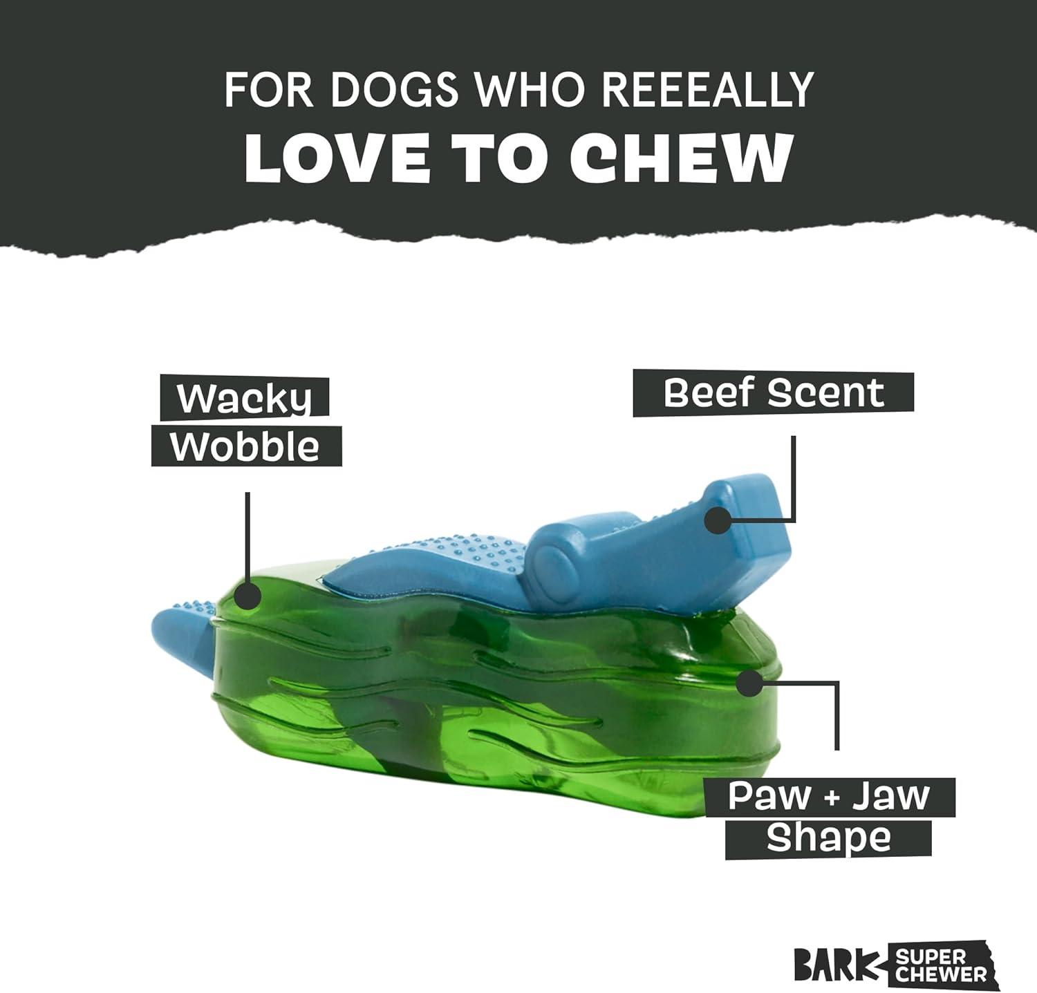 imageBarkbox Super Chewer Tough Dog Chew Toys for Aggressive Chewers Treat Dispensing CometSmallCrocness Monster
