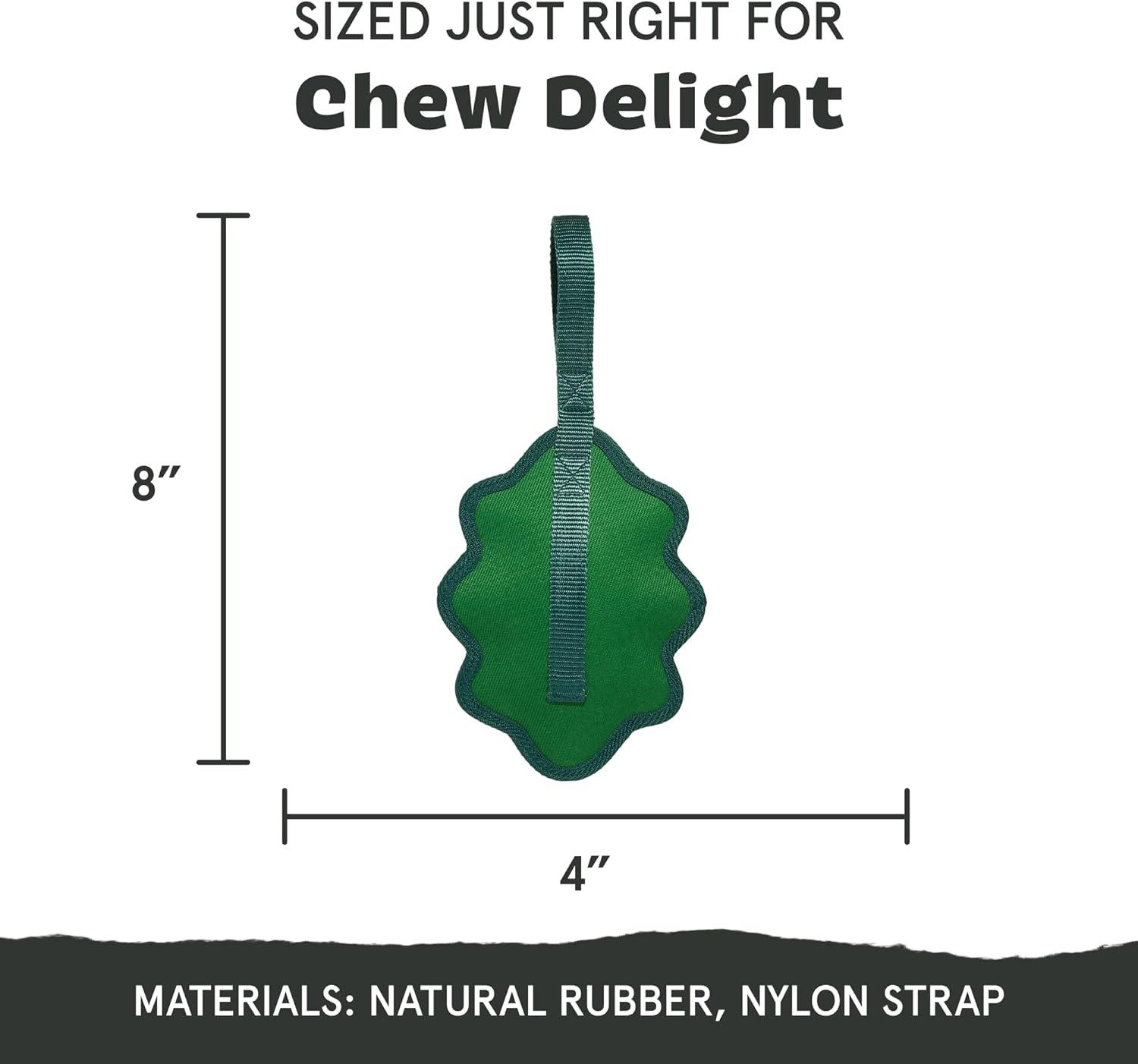 imageBarkbox Super Chewer Tough Dog Chew Toys for Aggressive Chewers Treat Dispensing CometSmallGreen Chew Leaf